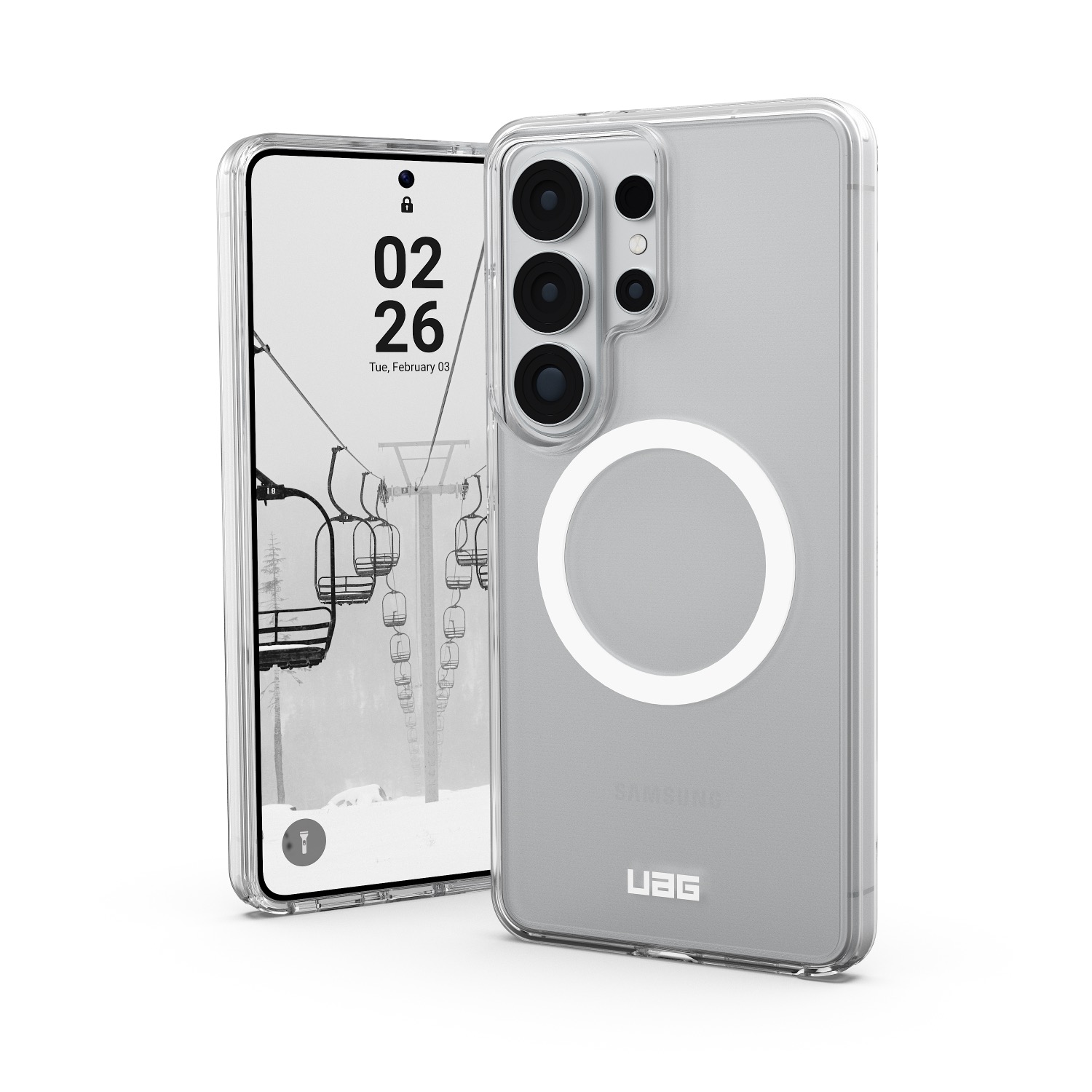 UAG Scout Clear Magnetic Case - Samsung Galaxy S26 Ultra - Ice & White - Image 51