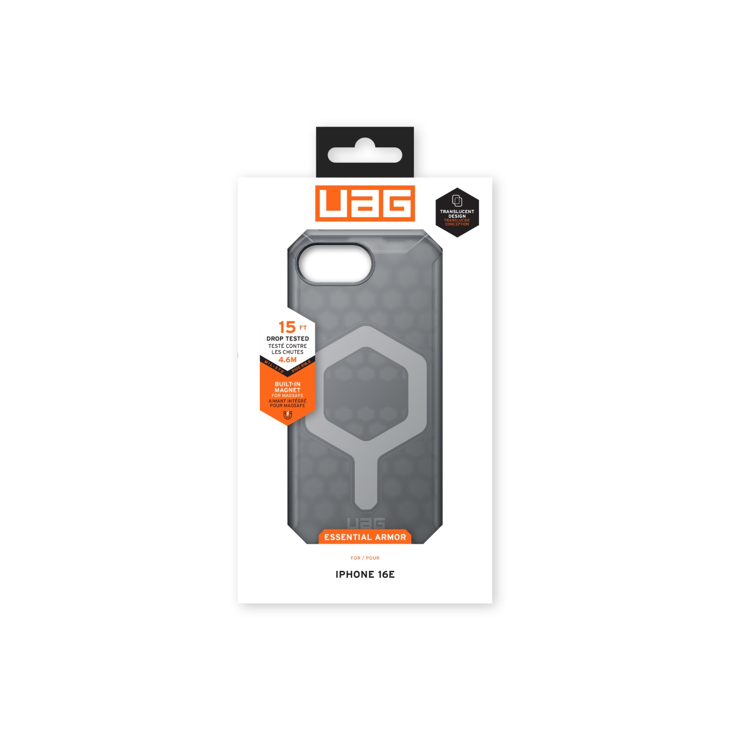 UAG Essential Armor MagSafe Case - Apple iPhone 16e - Ash - Image 77