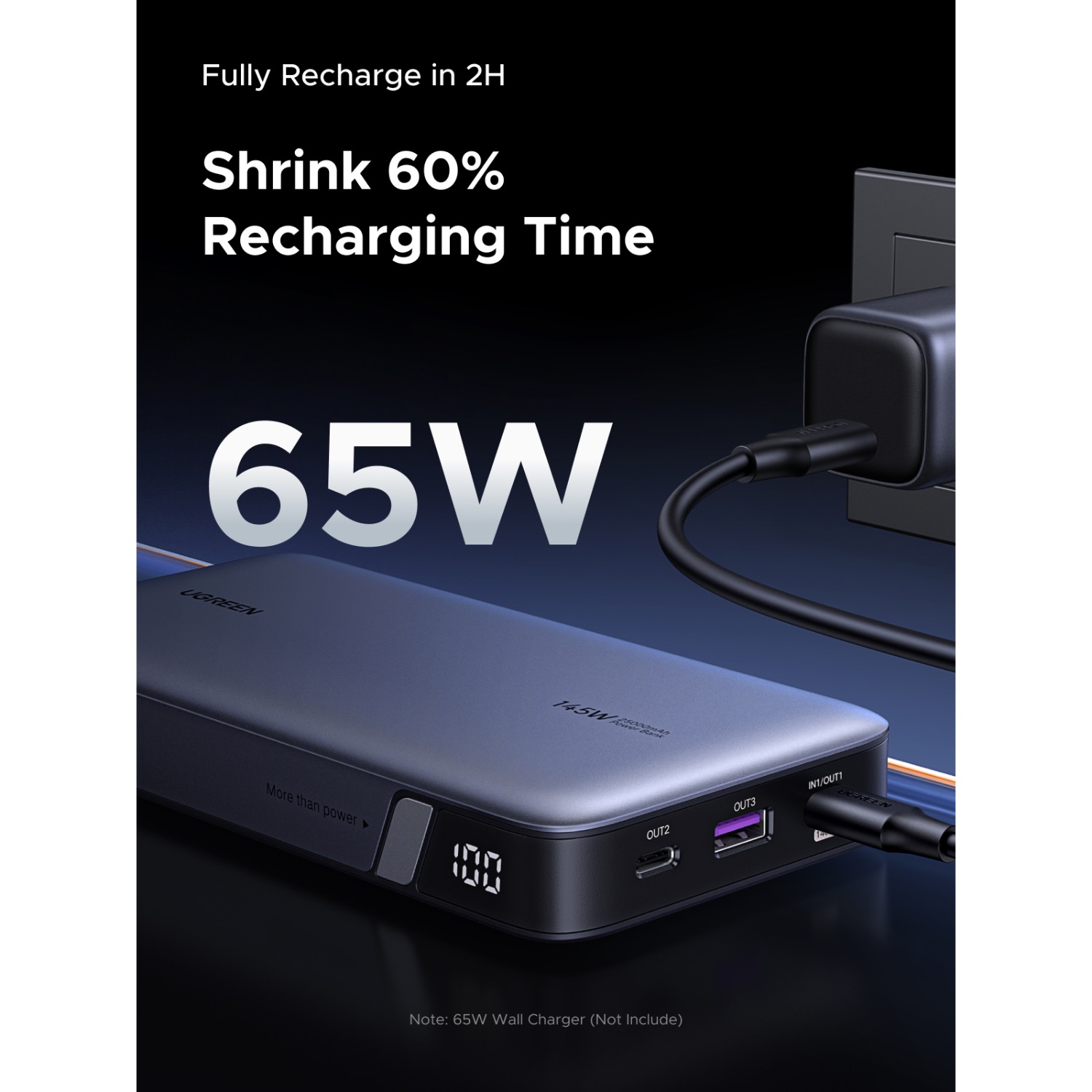 UGREEN PD Power Bank 25000mAh 145W - Grey - Image 121