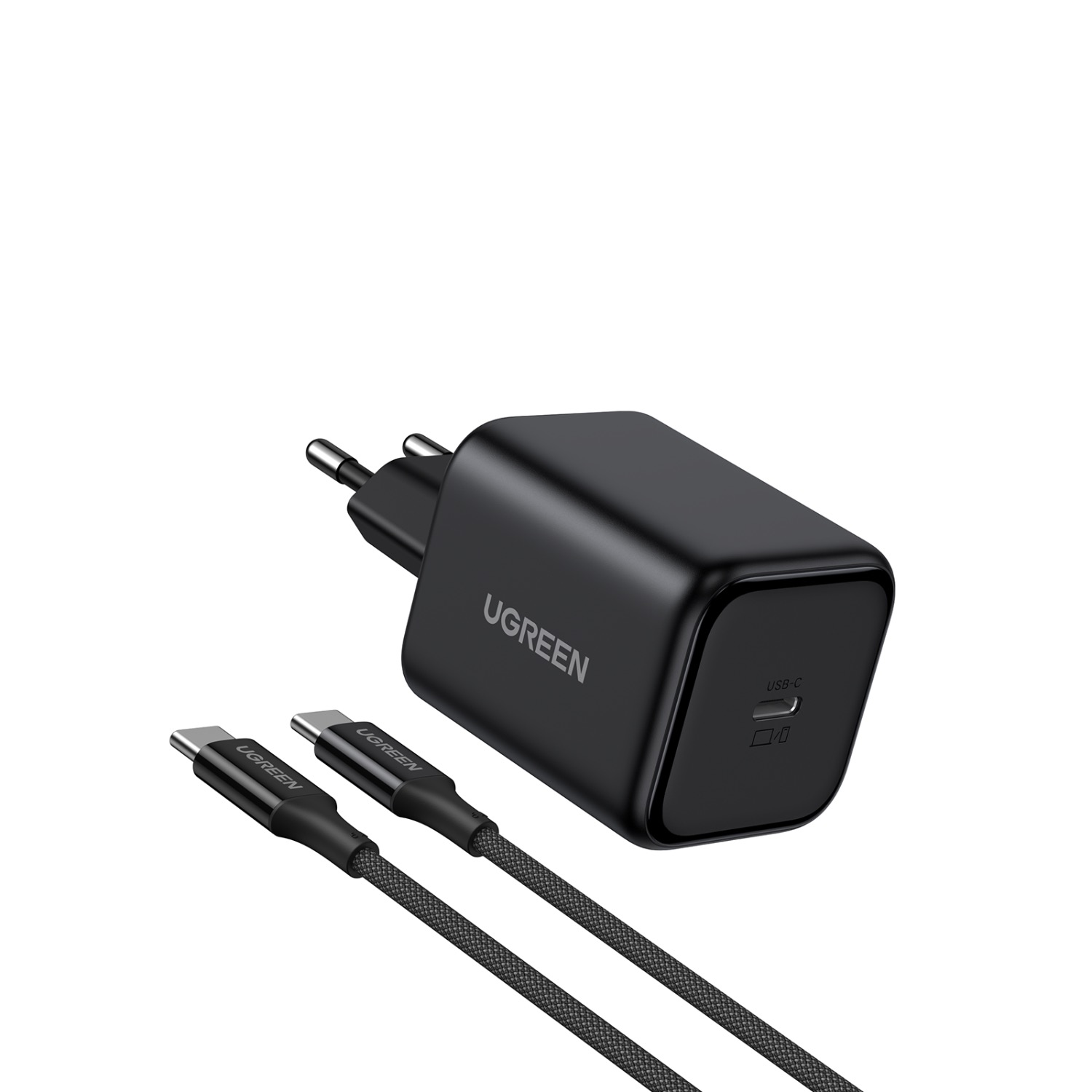 UGREEN 1 Port Type-C PD Wall Charger 45W With Cable - Black - Image 12