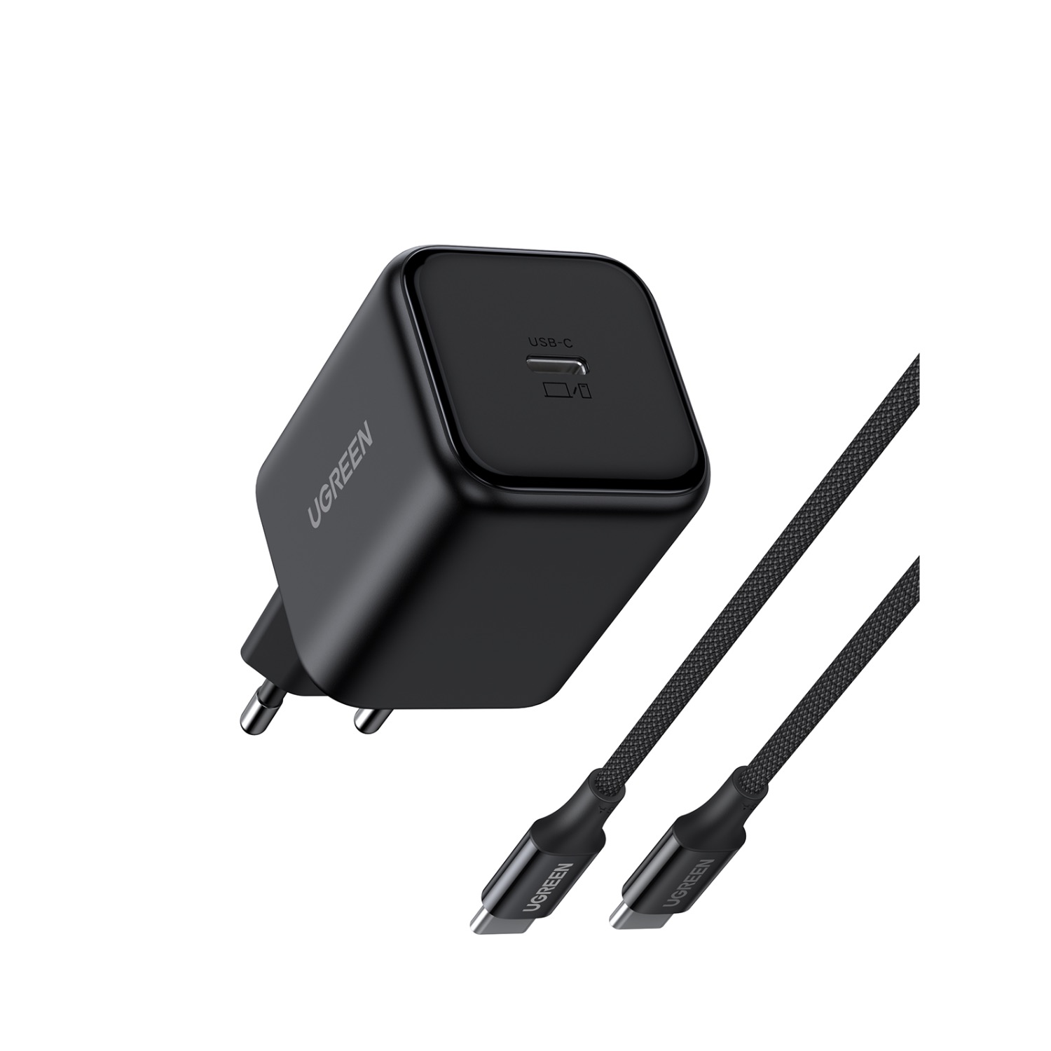 UGREEN 1 Port Type-C PD Wall Charger 45W With Cable - Black - Image 15