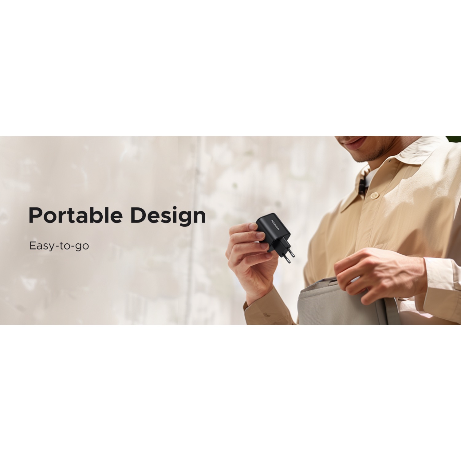 UGREEN 1 Port Type-C PD Wall Charger 45W With Cable - Black - Image 7