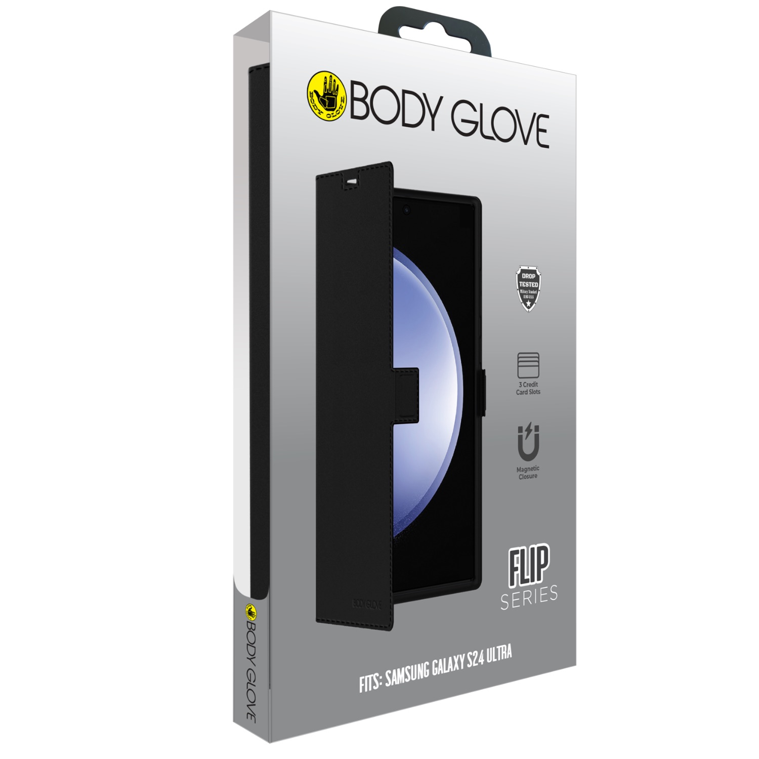 Body Glove Flip Series - Samsung Galaxy S24 Ultra - Black - Image 50