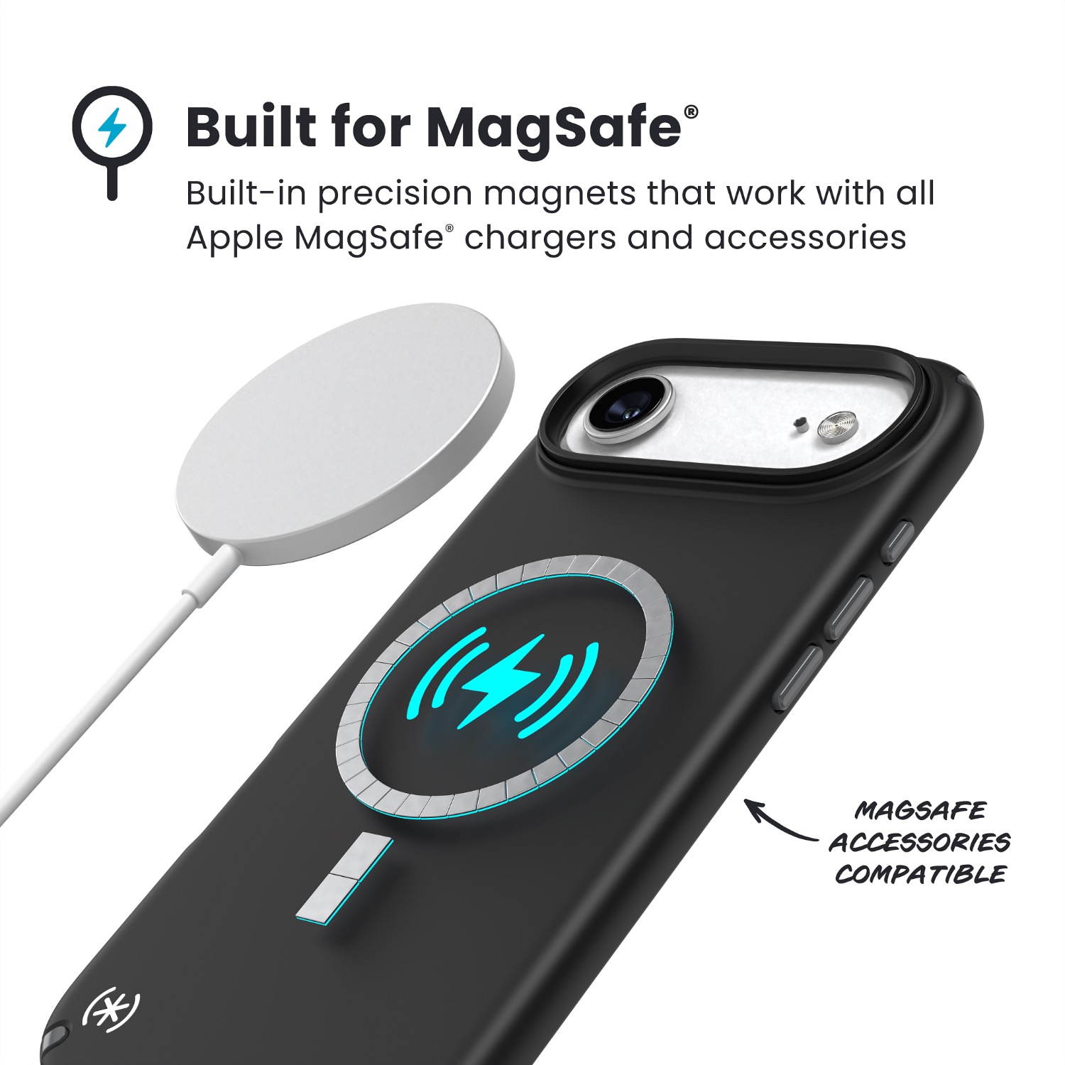 Speck Presidio2 Pro MagSafe Case - Apple iPhone Air - Black & Slate Grey - Image 88