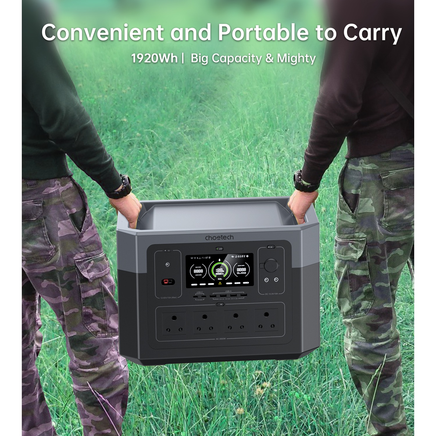 Choetech Portable UPS Power Station 2000W / 1920Wh - Image 24