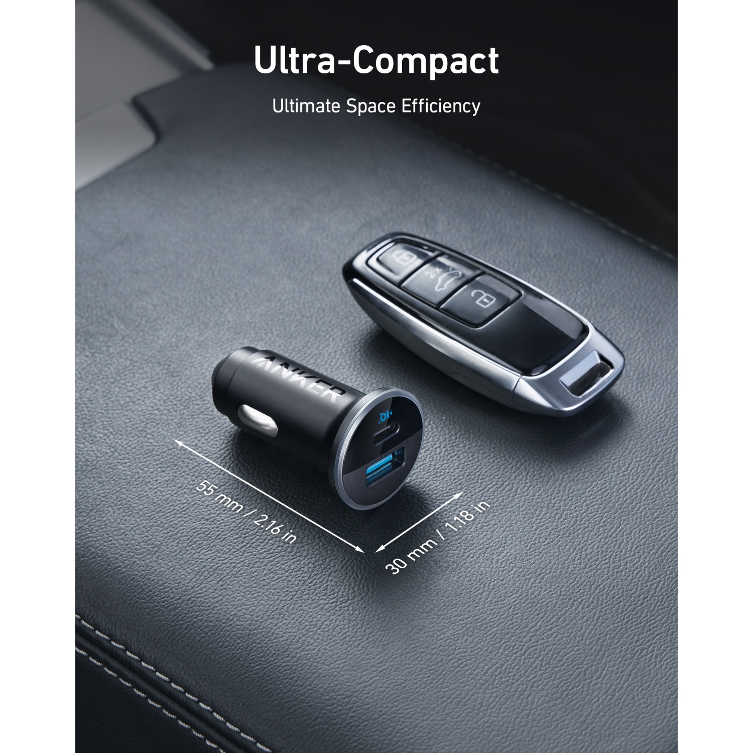 Anker 323 Car Charger 52.5W - Black - Image 168