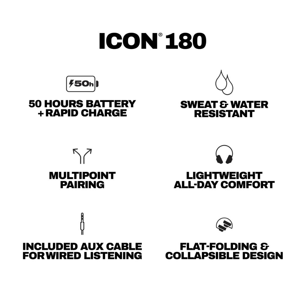 Skullcandy Icon® 180 Wireless Headphones - True Black - Image 32