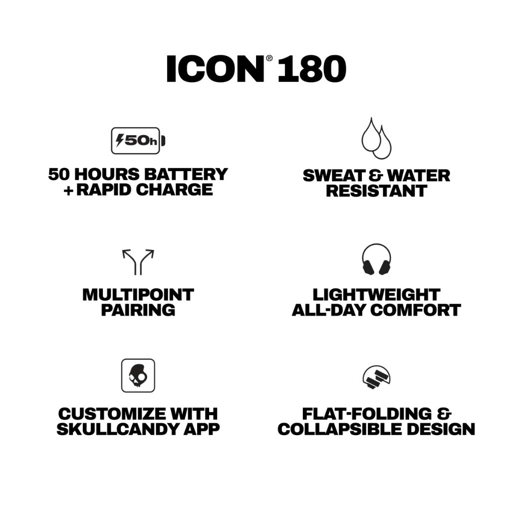 Skullcandy Icon® 180 Wireless Headphones - Bone - Image 32
