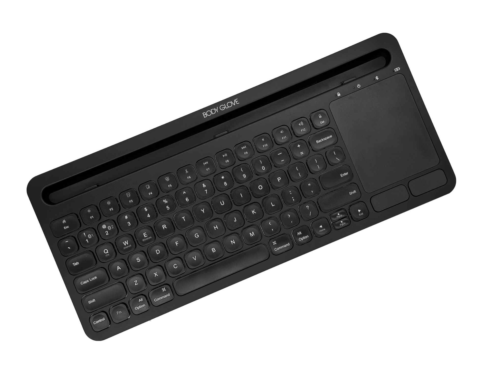 Body Glove Wireless Keyboard With Stand - Black - Image 93