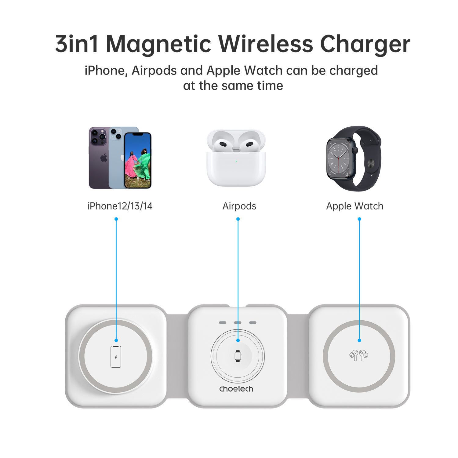 Choetech Magsafe Compatible Magnetic Wireless Charging Pad T588-F 15W - Image 27