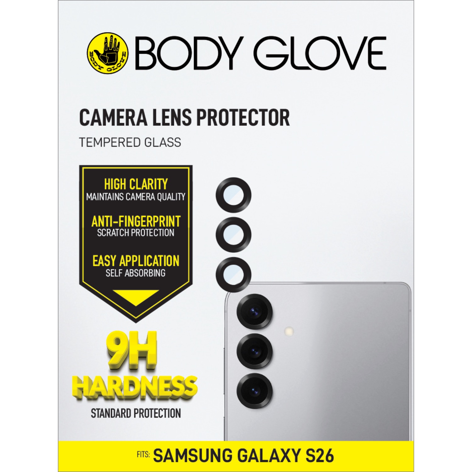 Body Glove Tempered Glass Camera Screen Protector - Samsung Galaxy S26/26+ - Black Border - Image 20