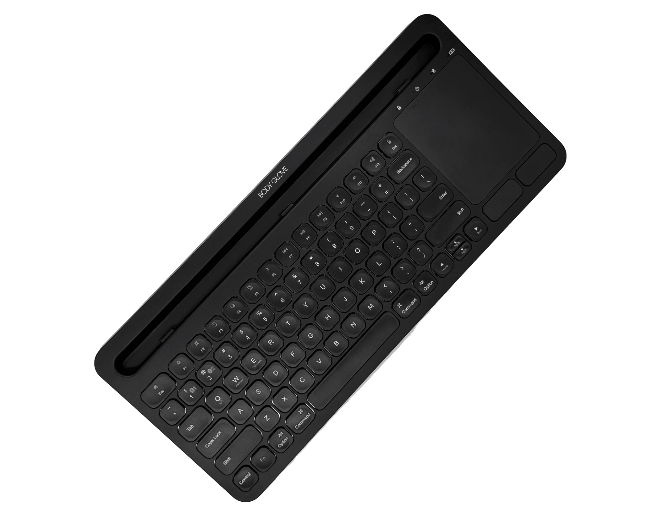 Body Glove Wireless Keyboard With Stand - Black - Image 91