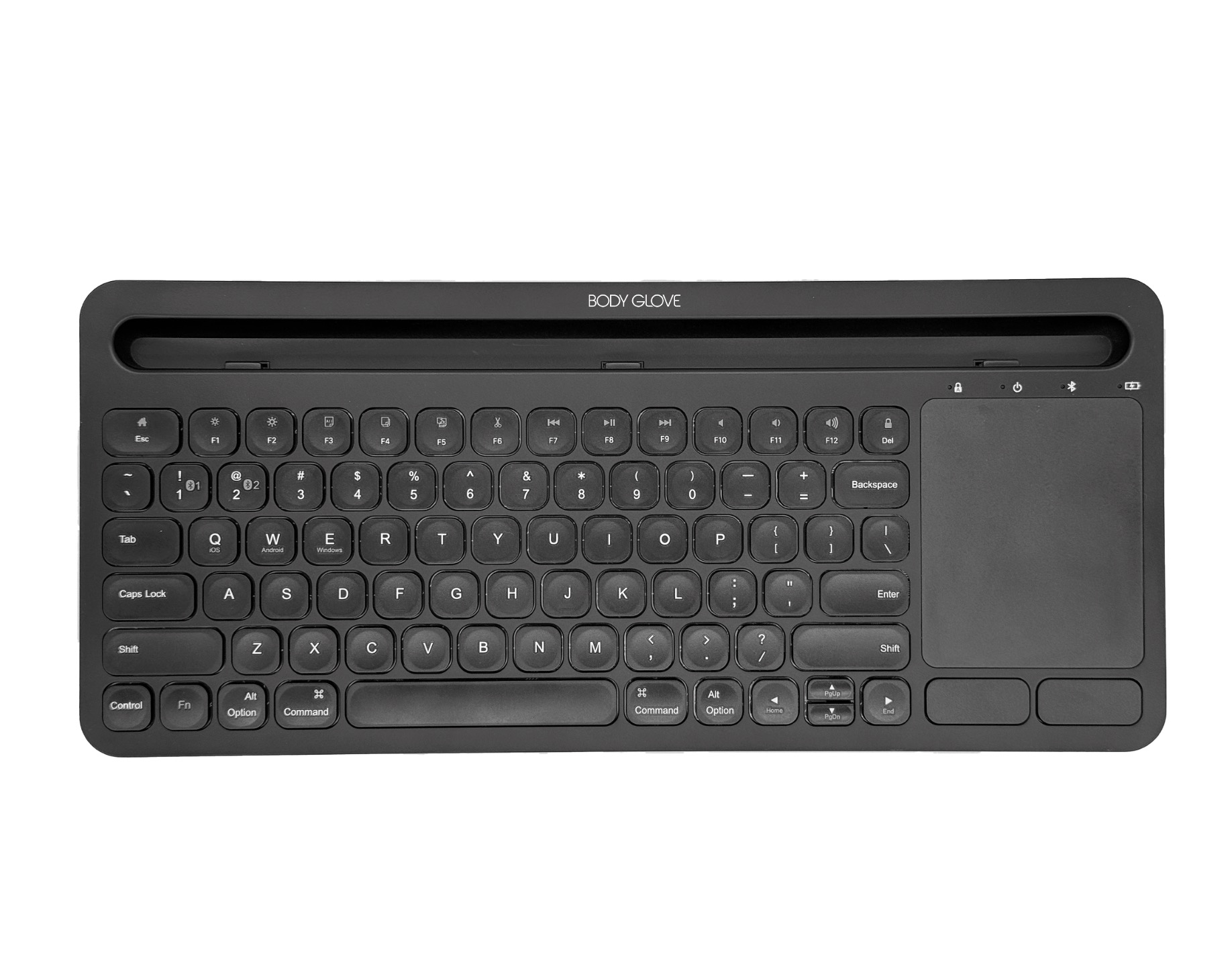 Body Glove Wireless Keyboard With Stand - Black - Image 87