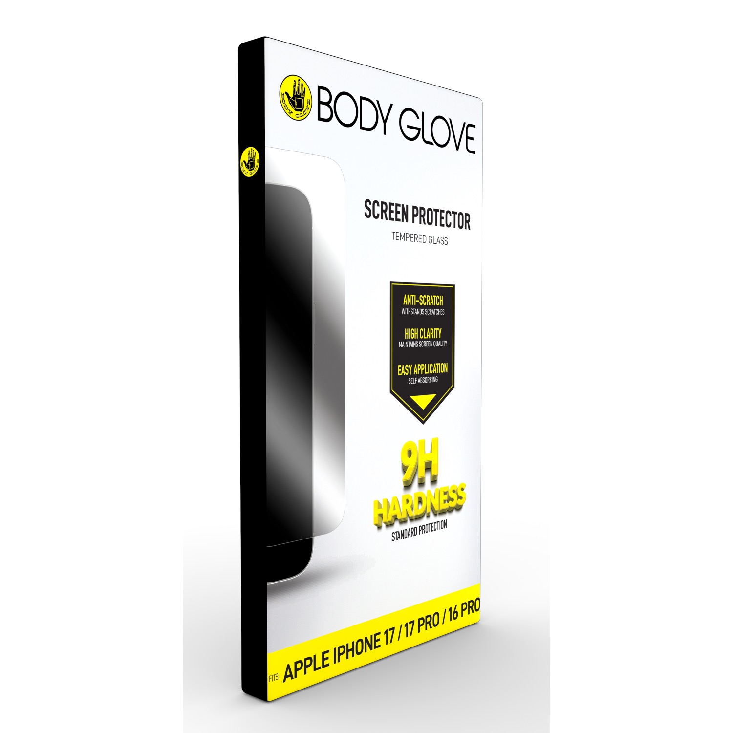Body Glove Tempered Glass Screen Protector - Apple iPhone 17/17 Pro/16 Pro - Clear - Image 85