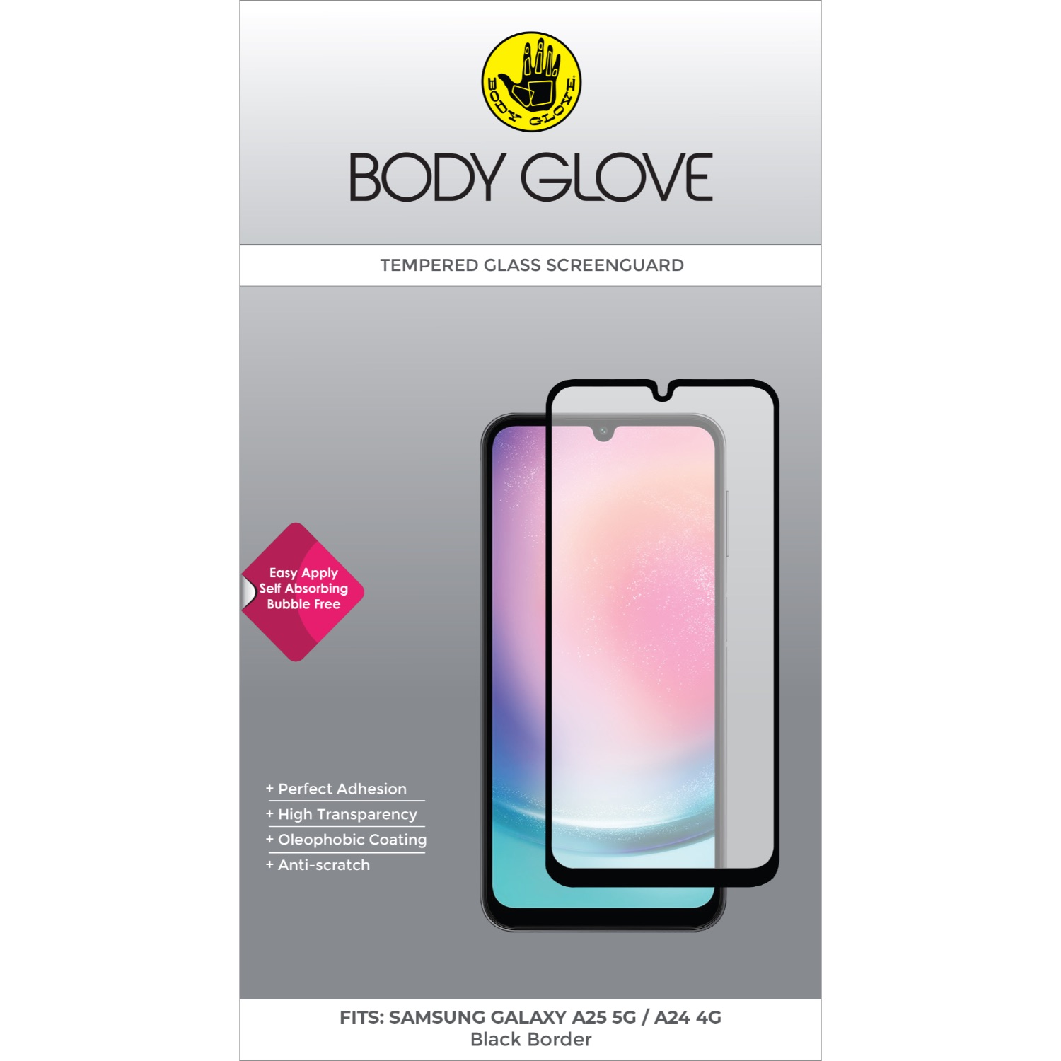 Body Glove Tempered Glass Screen Protector - Samsung Galaxy A24 4G - Image 29