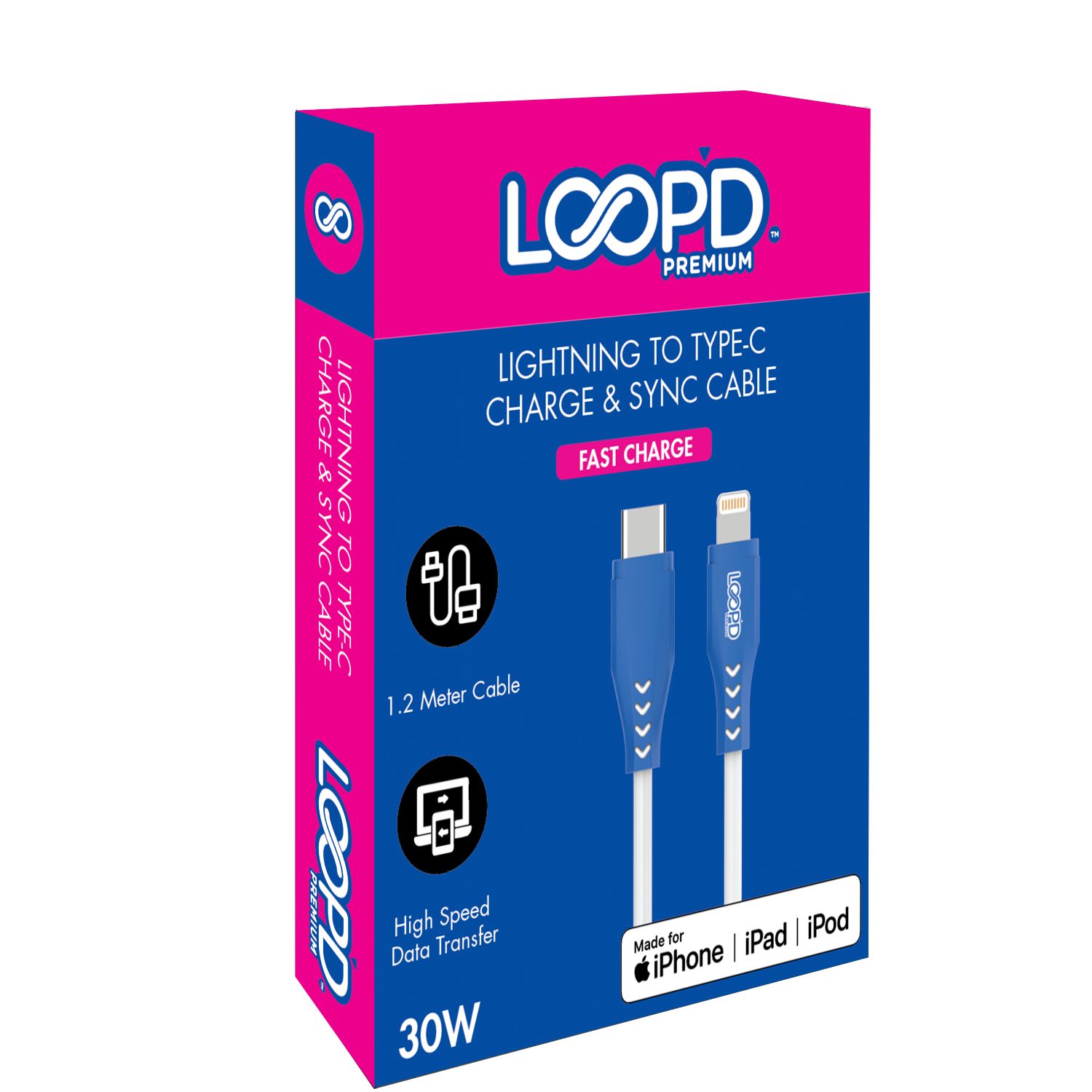 LOOPD MFI Lightning To Type-C Cable 30W - 1.2 Meter - Image 49