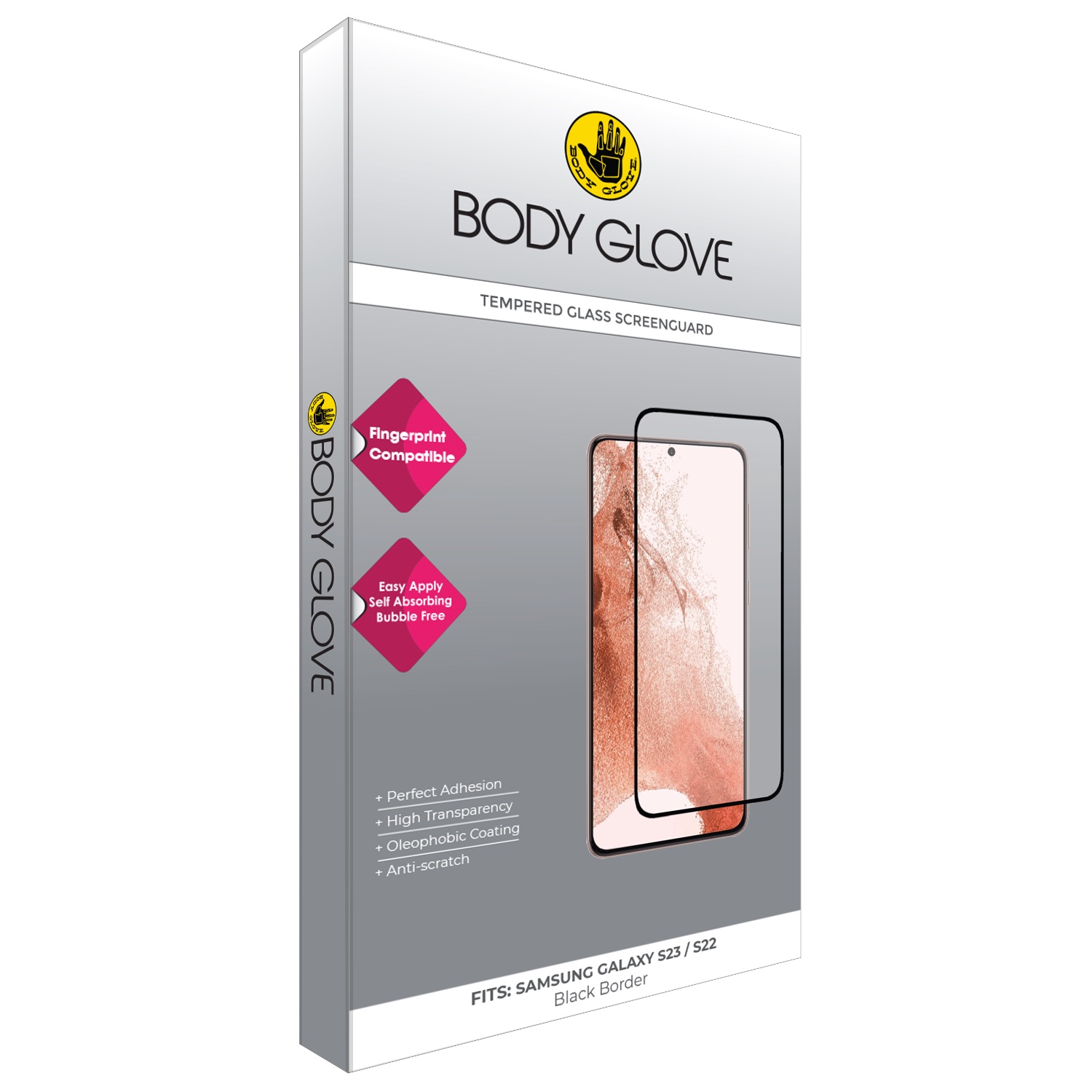 Body Glove Tempered Glass Screen Protector - Samsung Galaxy S23 / Galaxy S22 - Image 8