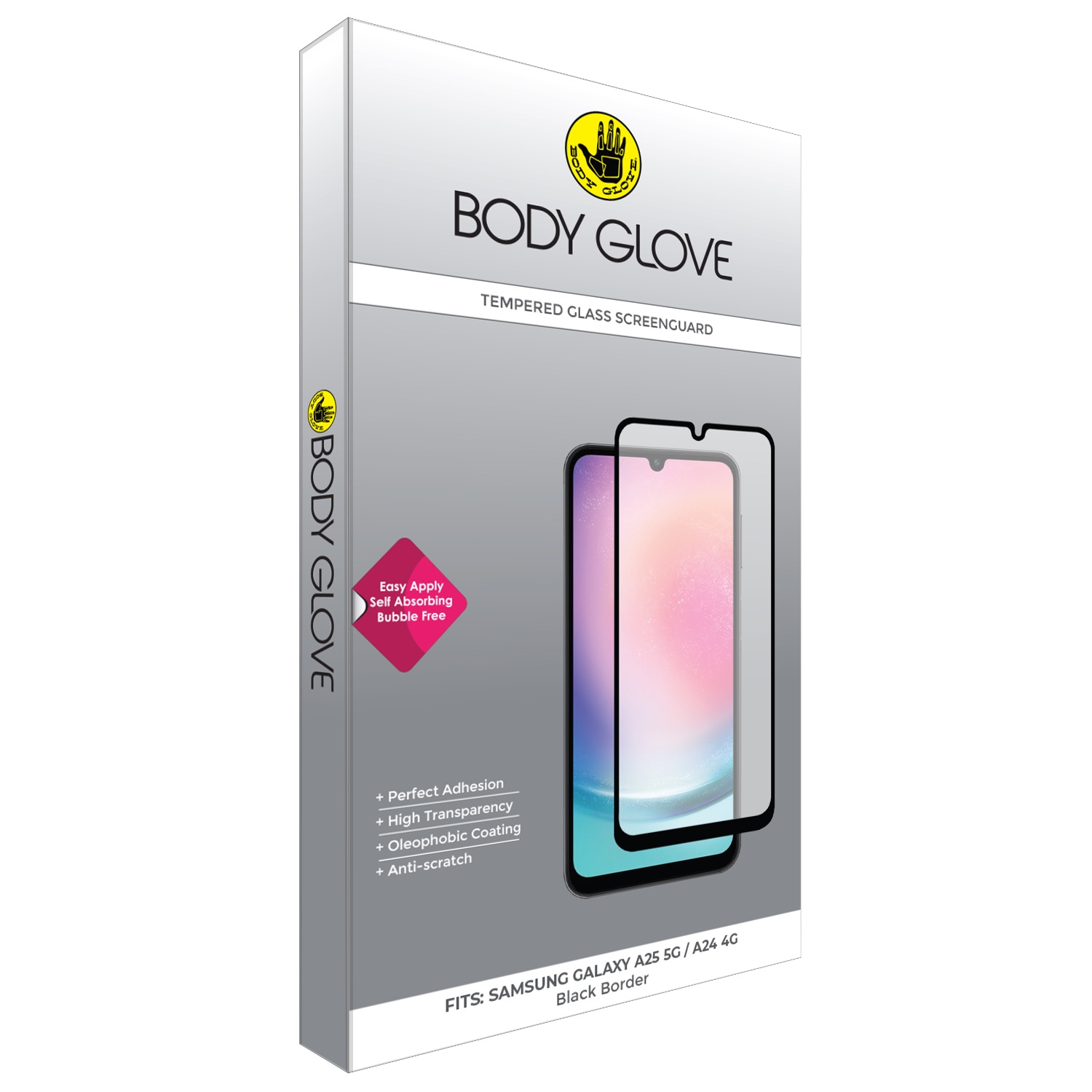 Body Glove Tempered Glass Screen Protector - Samsung Galaxy A24 4G - Image 38