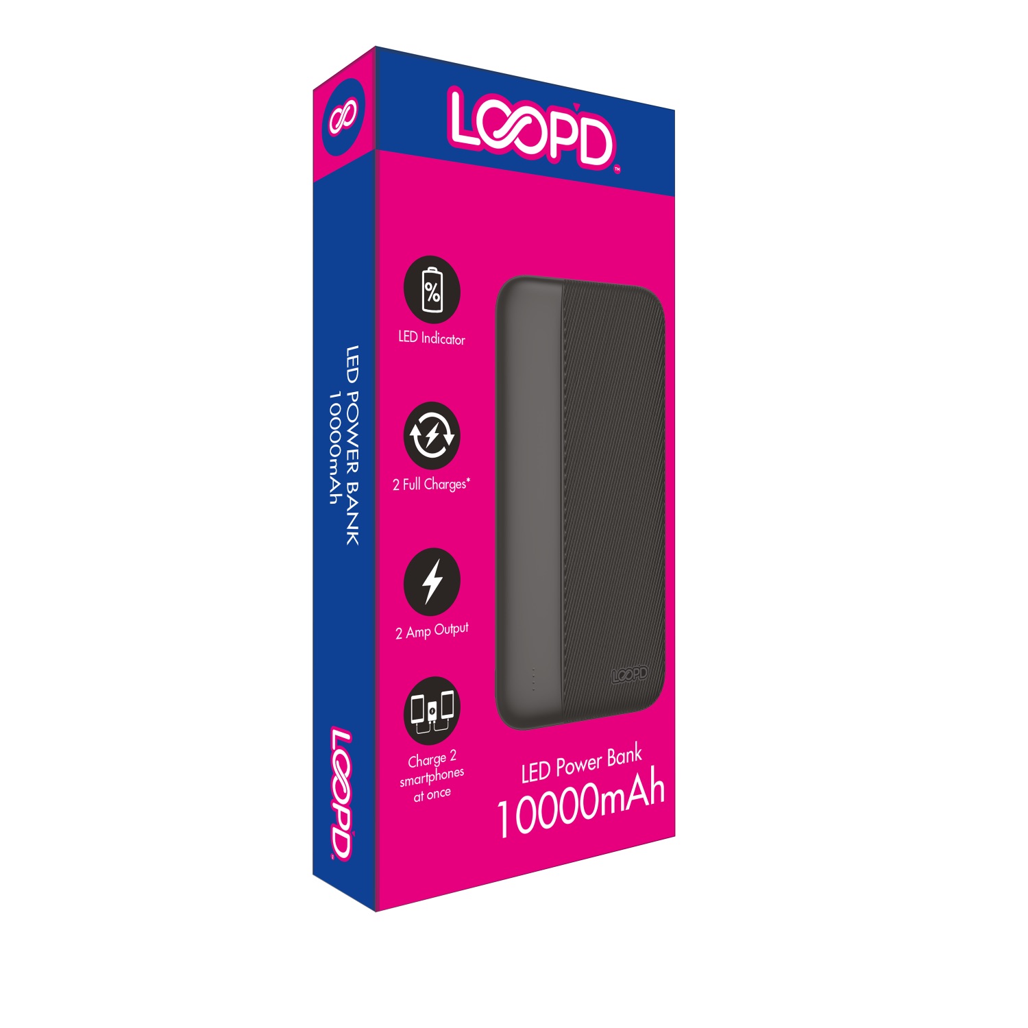 LOOPD 4LED Indicator Powerbank - 10000mAh - Image 80