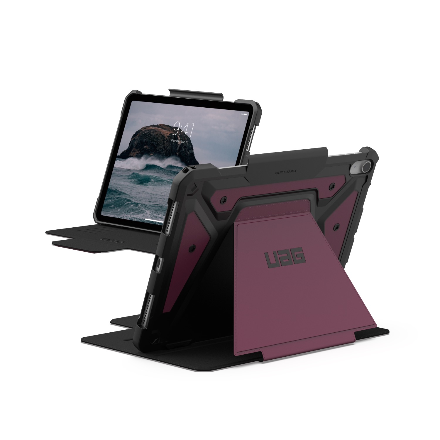 UAG Metropolis SE Tablet Case - Apple iPad Air 11 (2025-2024) - Bordeaux - Image 6
