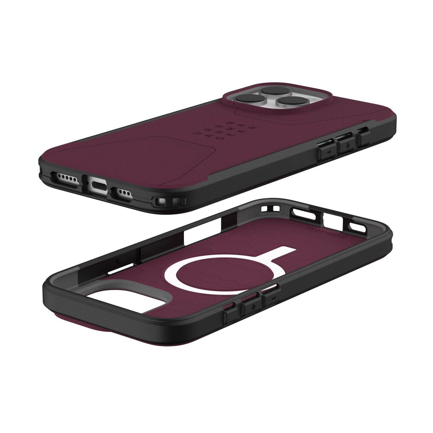 UAG Civilian Magsafe Case - Apple iPhone 16 Pro Max - Bordeaux - Image 48