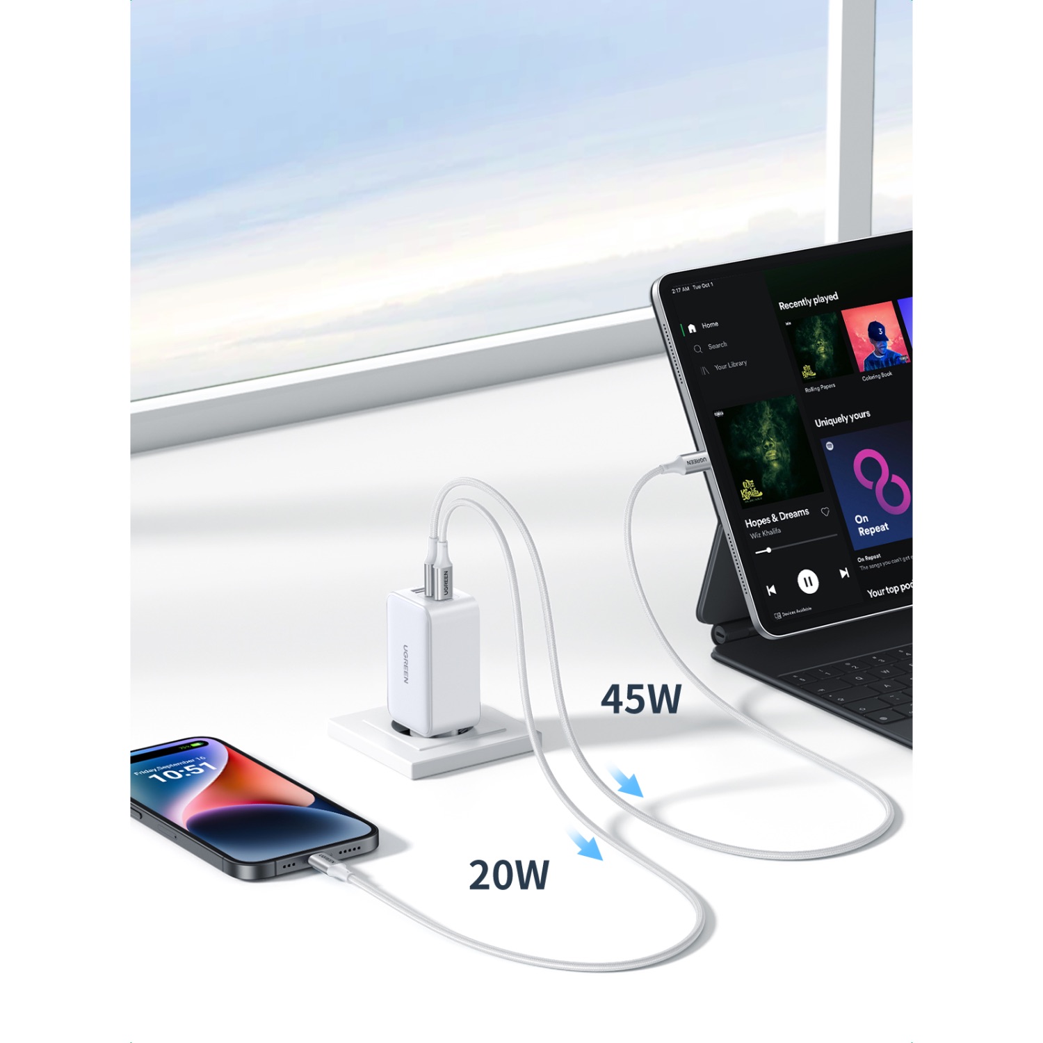 UGREEN 3 Port GaN PD Home Charger - 65W - Image 67