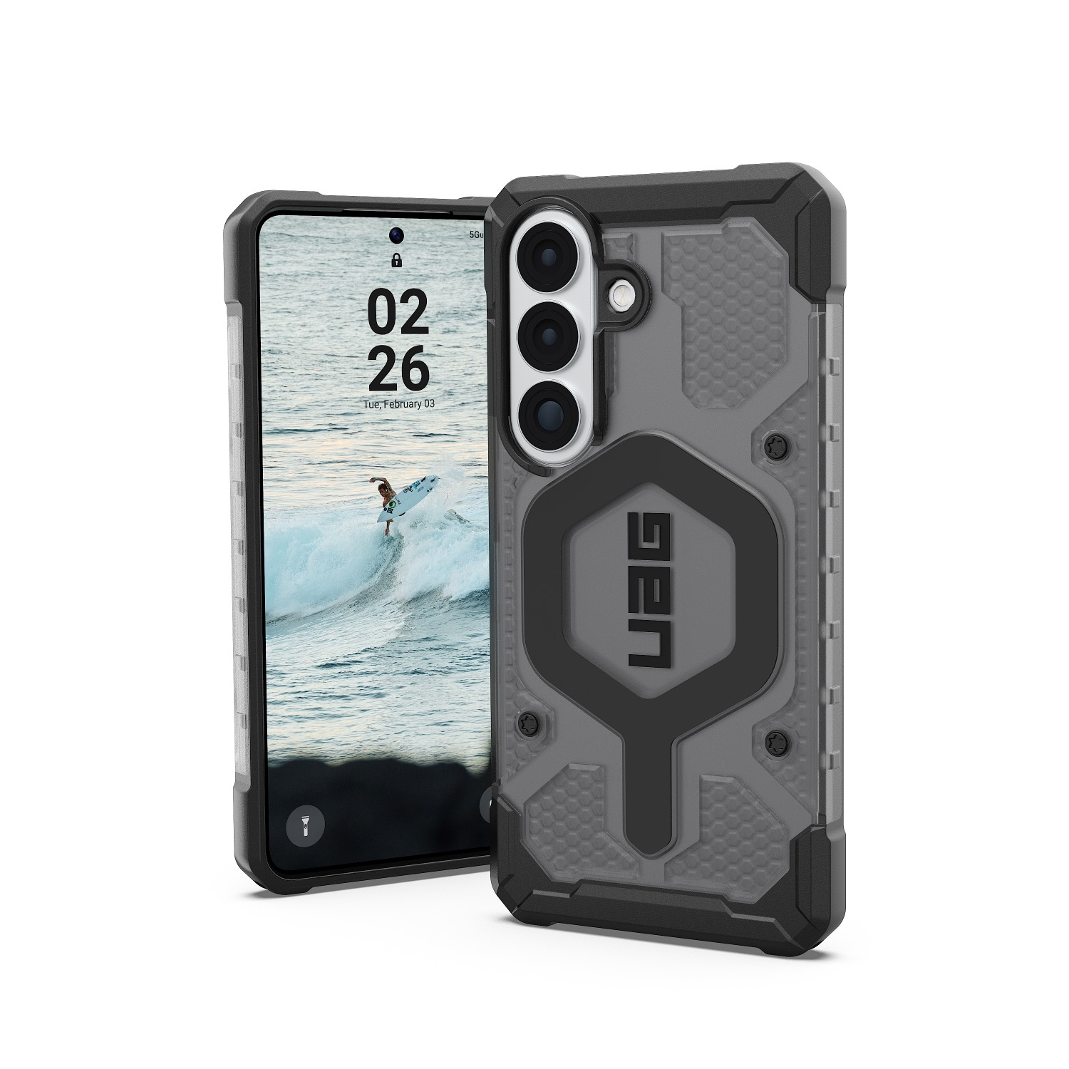 UAG Pathfinder Clear Magnetic Case - Samsung Galaxy S26 - Ash & Black - Image 18