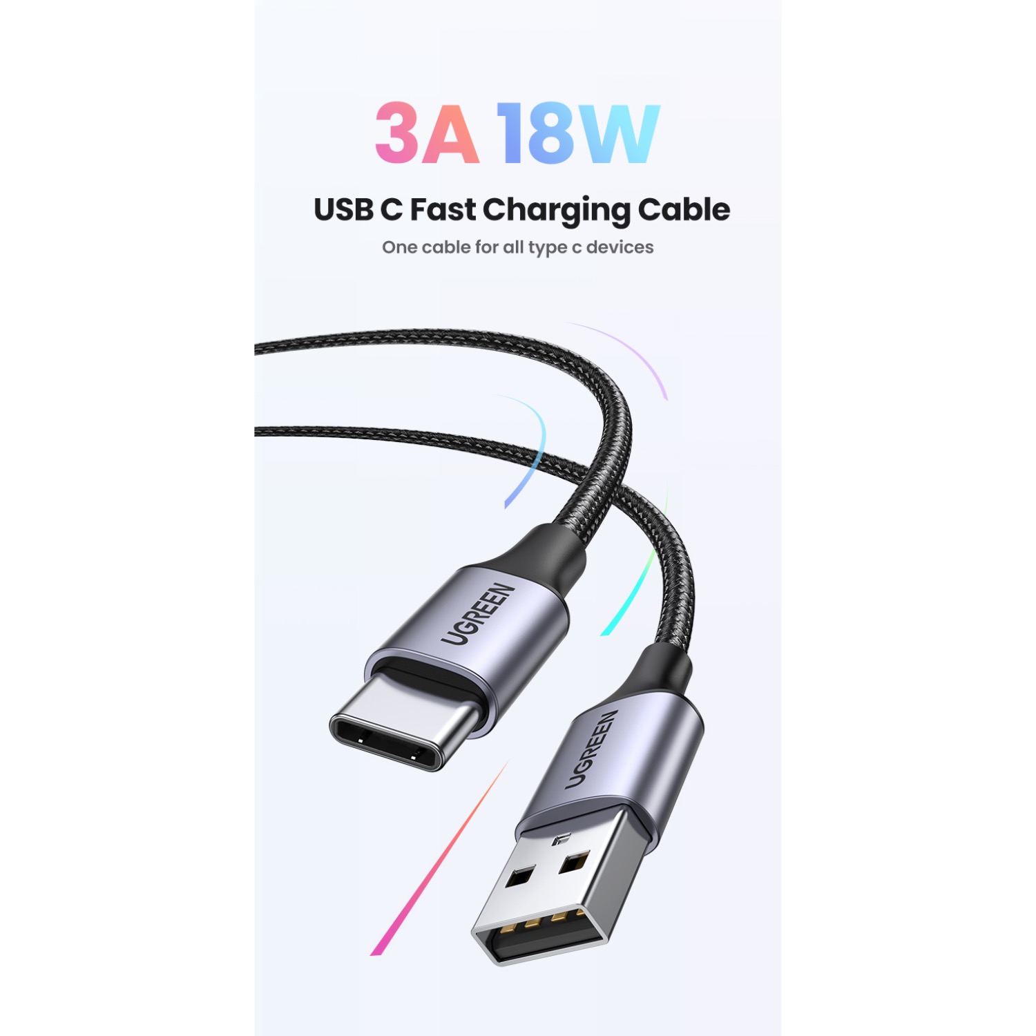 UGREEN USB To Type-C Braided Cable - 1 Meter - Image 26