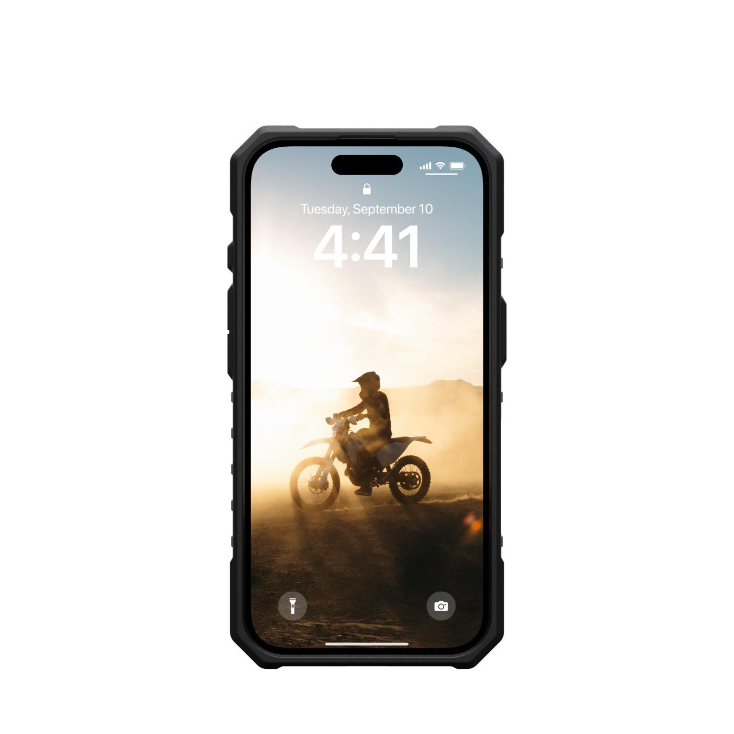 UAG Pathfinder Clear Magsafe Case - Apple iPhone 16 - Ice & Silver - Image 49