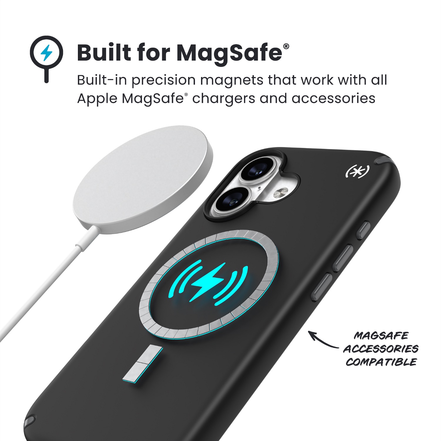 Speck Presidio2 Pro MagSafe Case - Apple iPhone 17 - Black & Slate Grey - Image 88