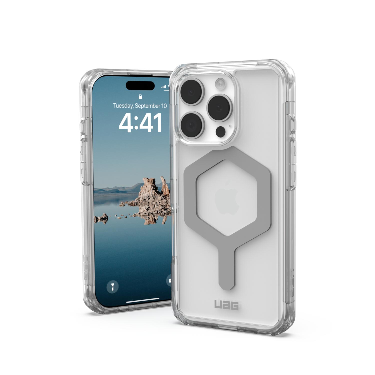 UAG Plyo Magsafe Case - Apple iPhone 16 Pro - Ice & Silver - Image 43