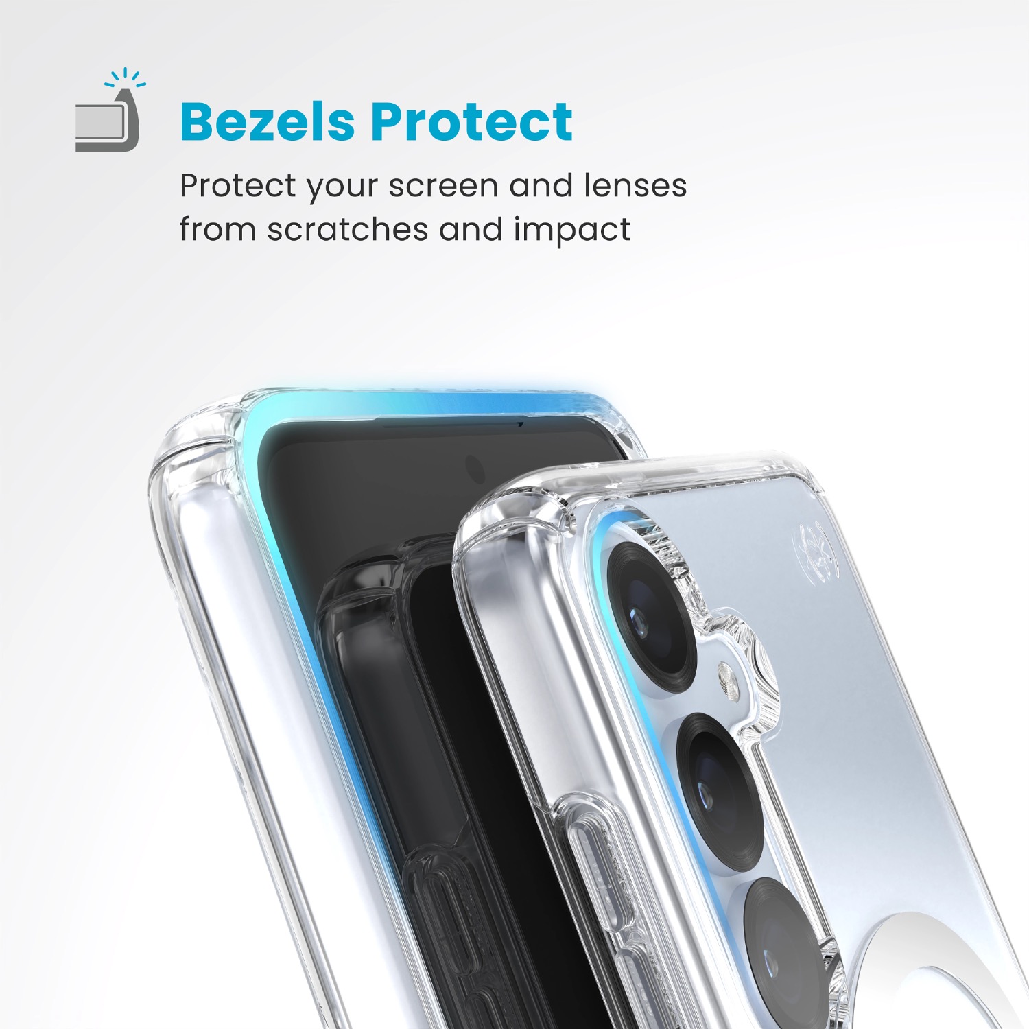 Speck Presidio Perfect Clear Magnet Case - Samsung Galaxy S25 - Clear & Chrome - Image 176