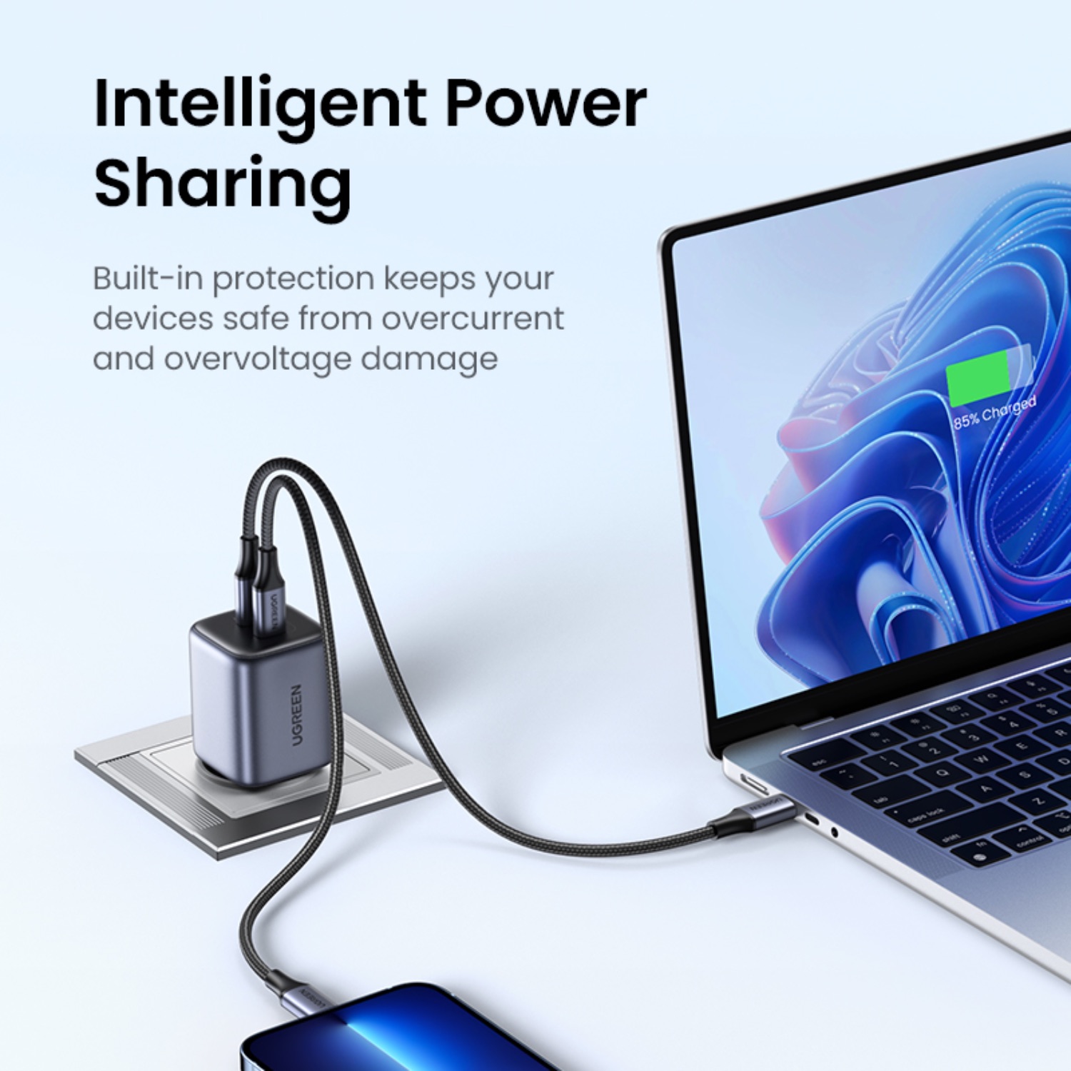 UGREEN 2 Port GaN PD Home Charger - 45W - Image 34