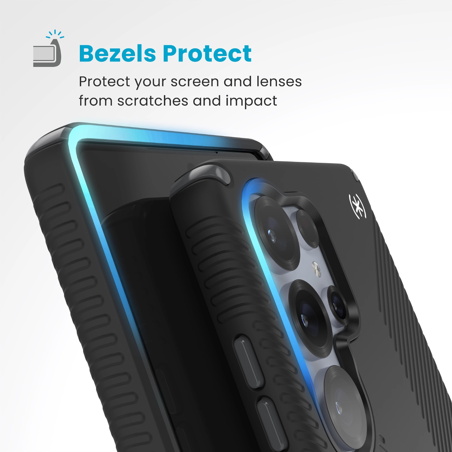 Speck Presidio2 Grip Case - Samsung Galaxy S25 Ultra - Black & Slate Grey - Image 21