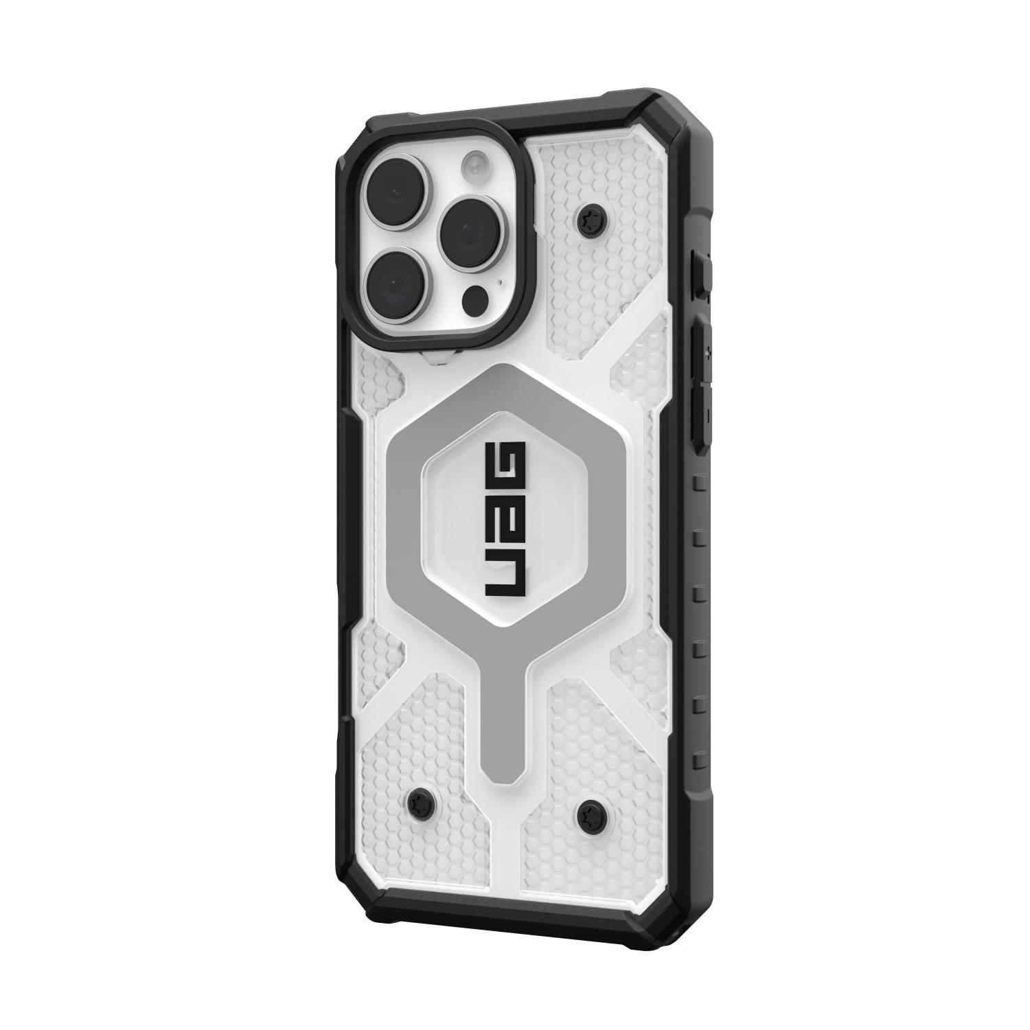 UAG Pathfinder Clear Magsafe Case - Apple iPhone 16 Pro Max - Ice & Silver - Image 52