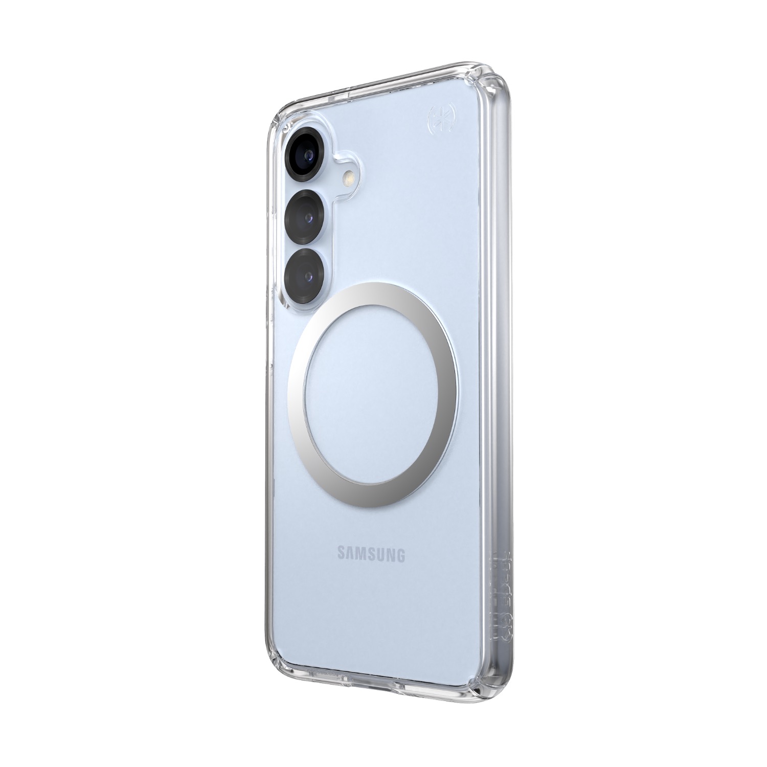 Speck Presidio Perfect Clear Magnet Case - Samsung Galaxy S25 - Clear & Chrome - Image 169