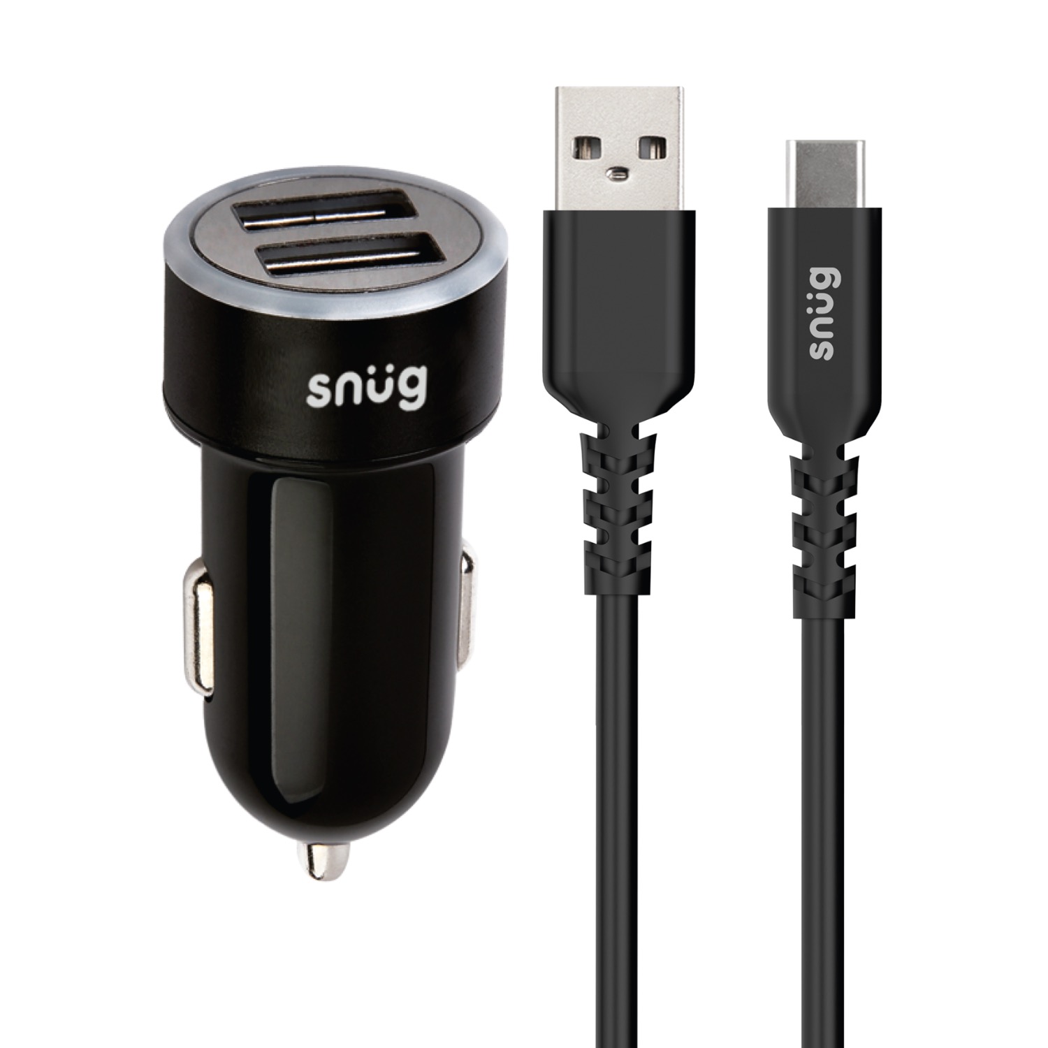 Snug Car Juice Dual USB Port Car Charger With Type-C Cable - 3.4A - Image 17