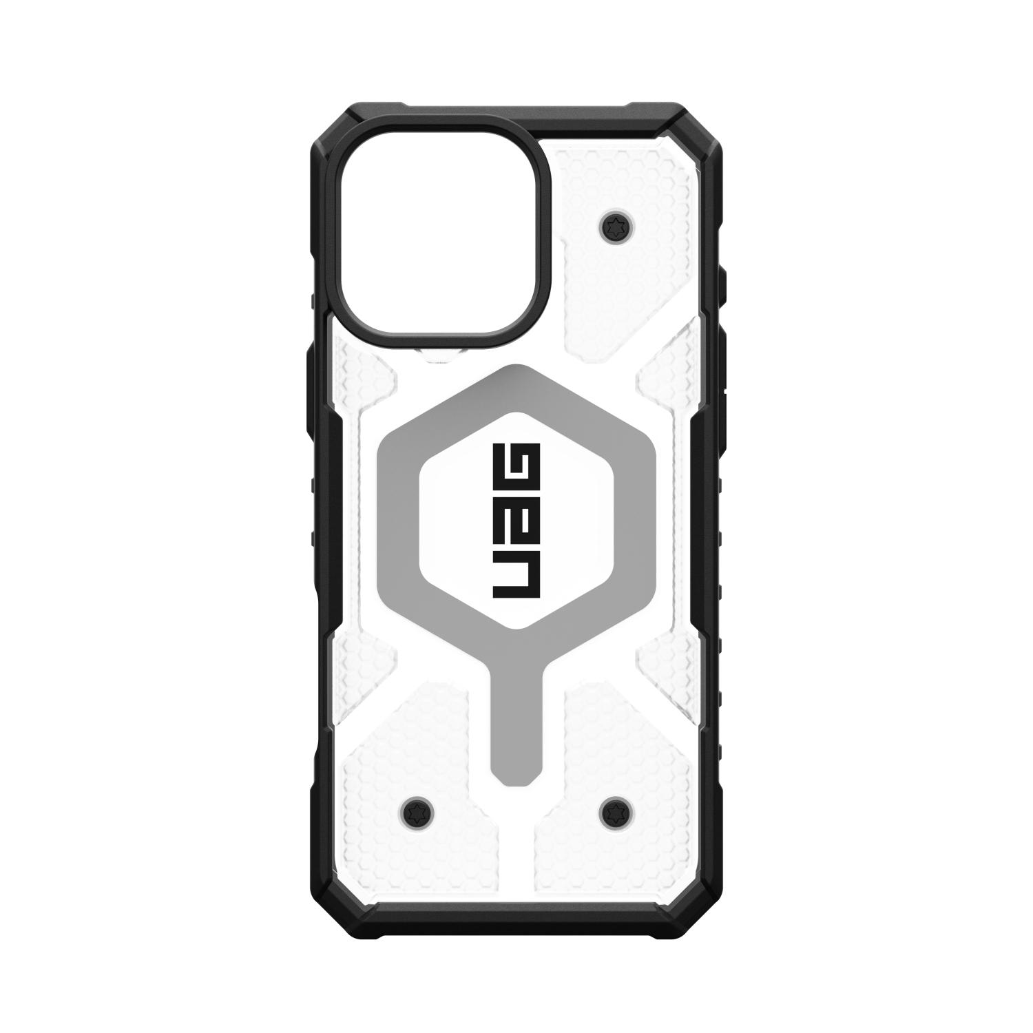 UAG Pathfinder Clear Magsafe Case - Apple iPhone 16 Pro Max - Ice & Silver - Image 43