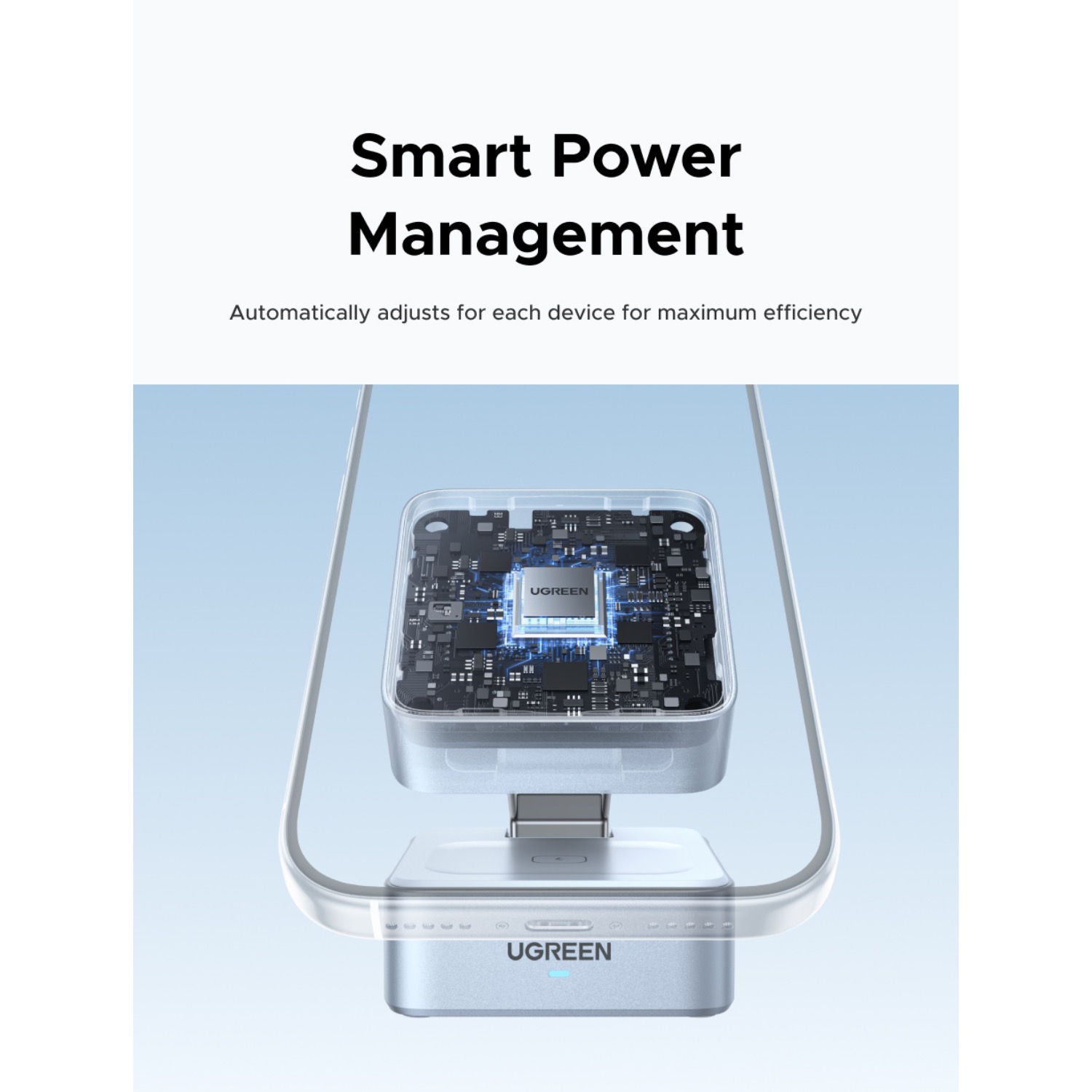 UGREEN 2-In-1 Magnetic Wireless Charger 25W - Silver - Image 48