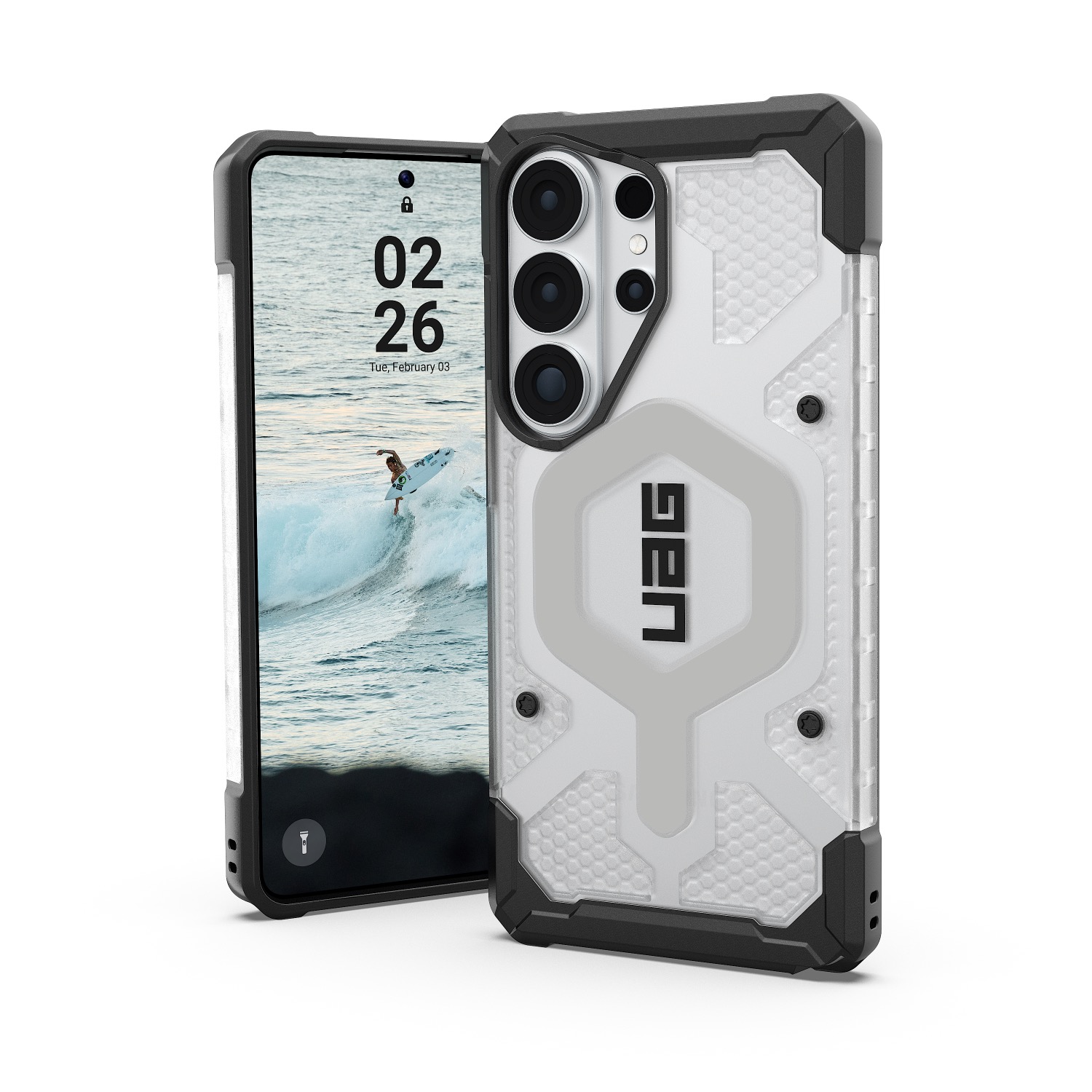 UAG Pathfinder Clear Magnetic Case - Samsung Galaxy S26 Ultra - Ice & Silver - Image 18