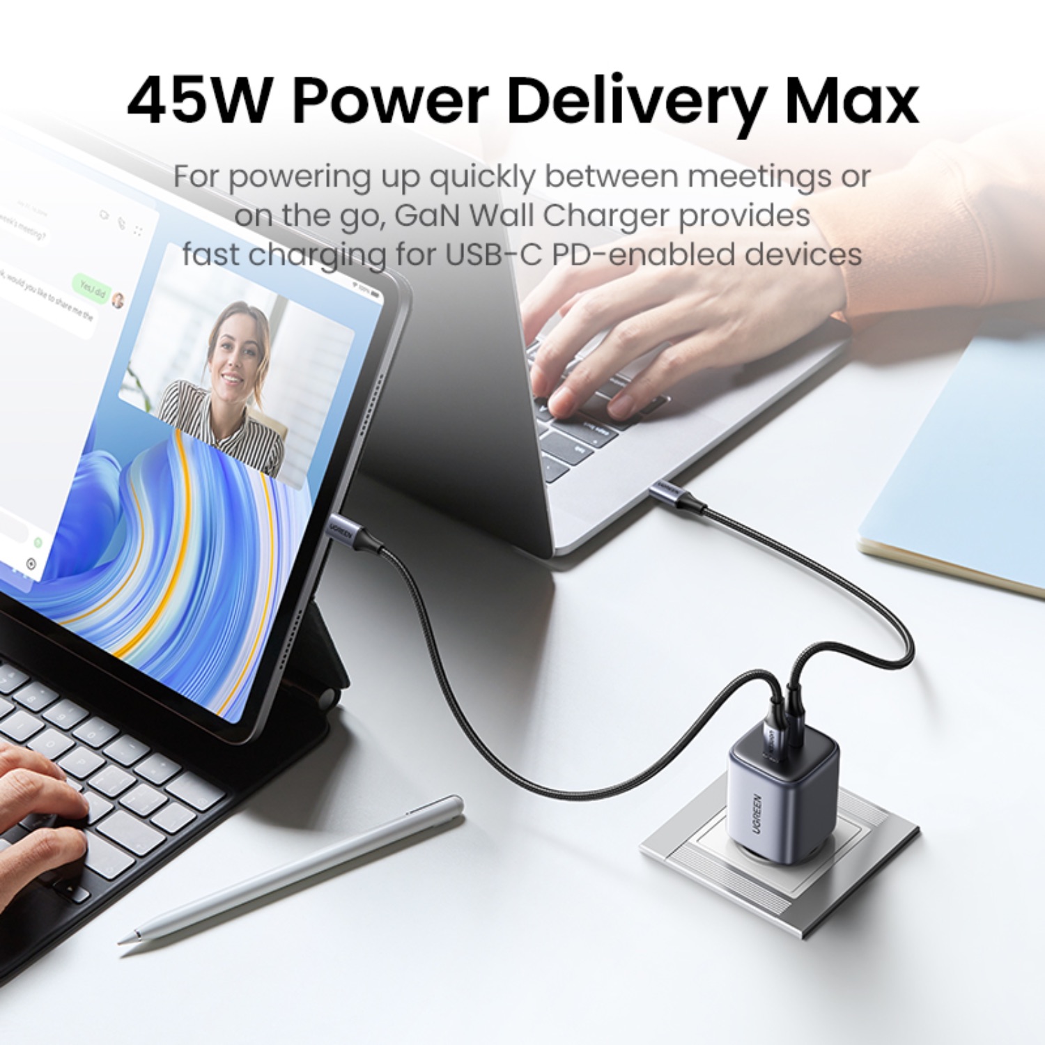 UGREEN 2 Port GaN PD Home Charger - 45W - Image 32