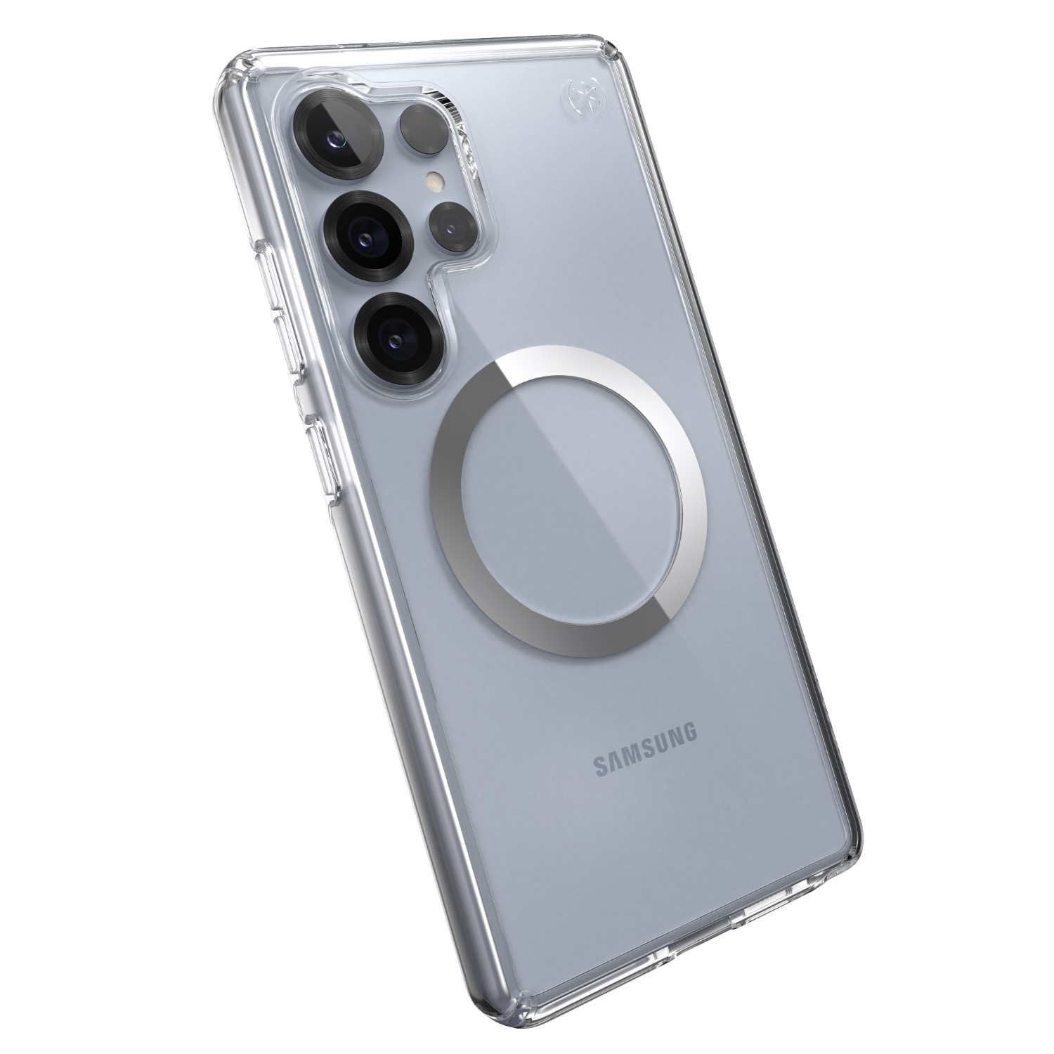 Speck Presidio Perfect Clear Magnet Case - Samsung Galaxy S25 Ultra - Clear & Chrome - Image 171