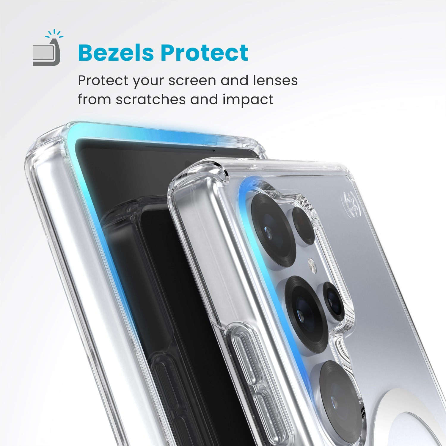 Speck Presidio Perfect Clear Magnet Case - Samsung Galaxy S25 Ultra - Clear & Chrome - Image 176