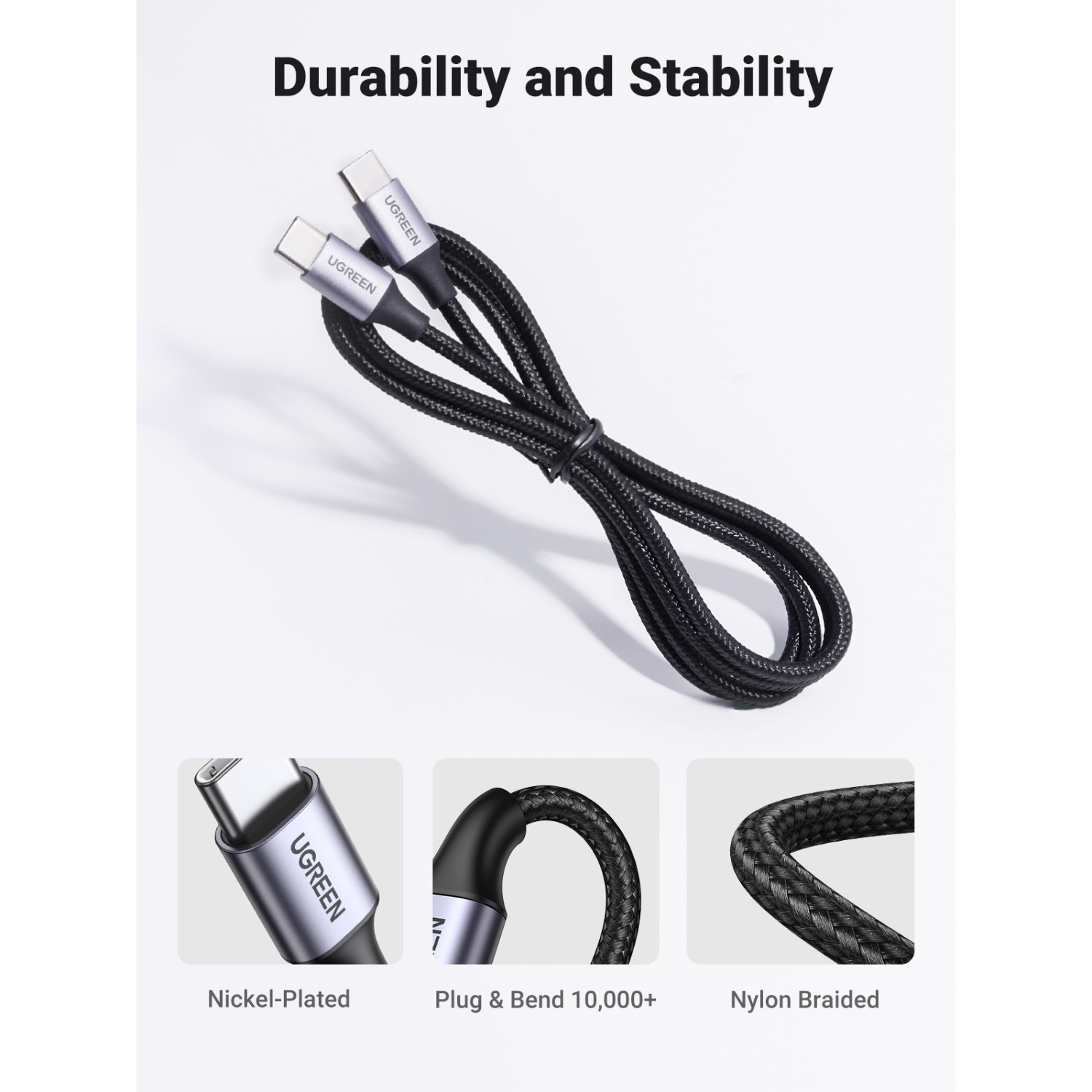 UGREEN Type-C To Type-C Cable 60W - 2 Metre - Image 115