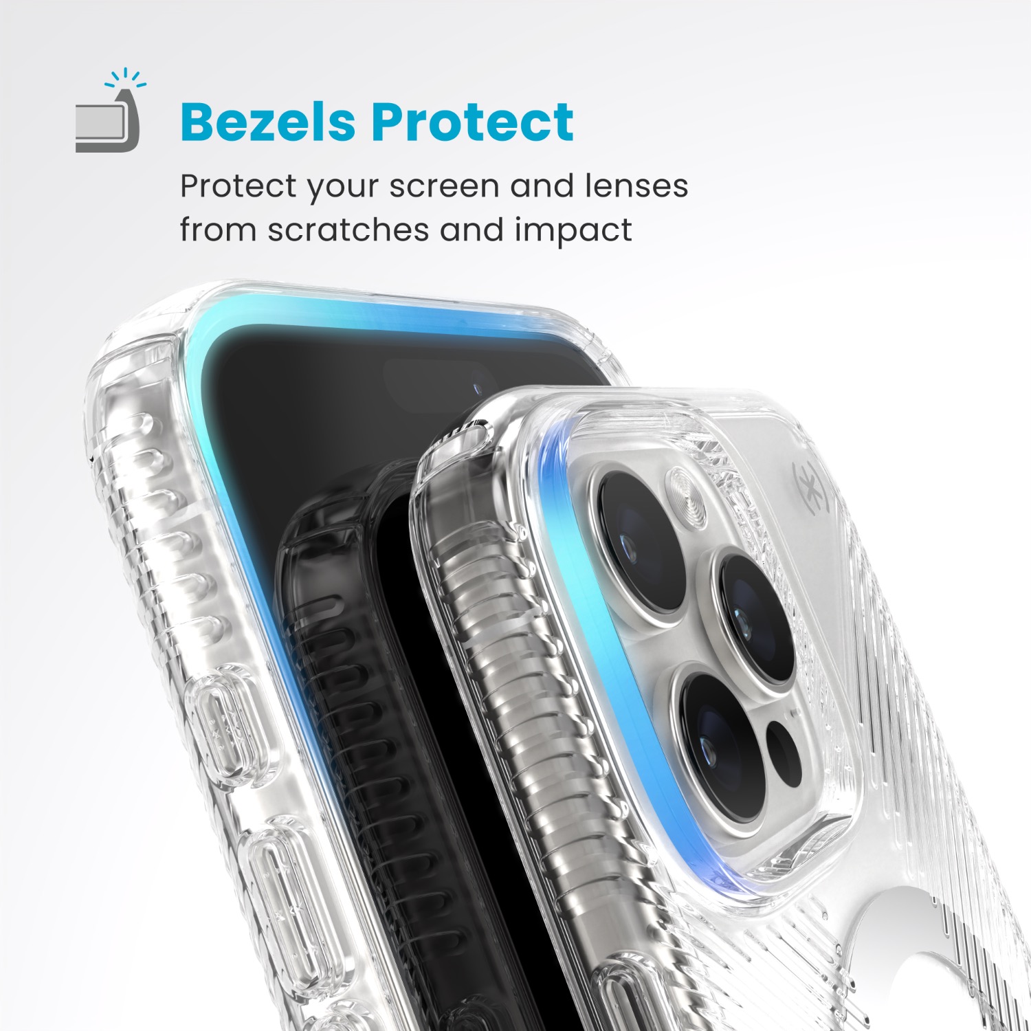 Speck Presidio Perfect Clear Grip MagSafe Case - Apple iPhone 16 Pro Max - Clear & Chrome - Image 74