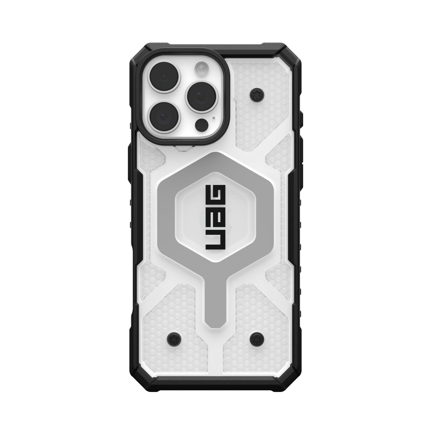 UAG Pathfinder Clear Magsafe Case - Apple iPhone 16 Pro Max - Ice & Silver - Image 51
