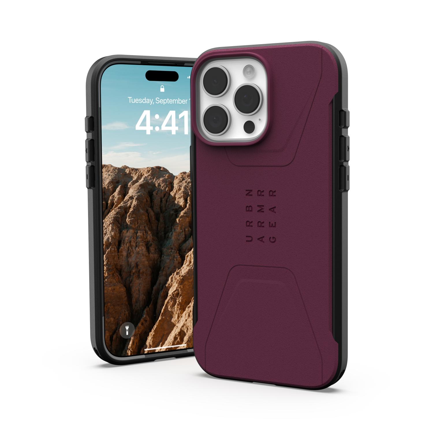 UAG Civilian Magsafe Case - Apple iPhone 16 Pro Max - Bordeaux - Image 41