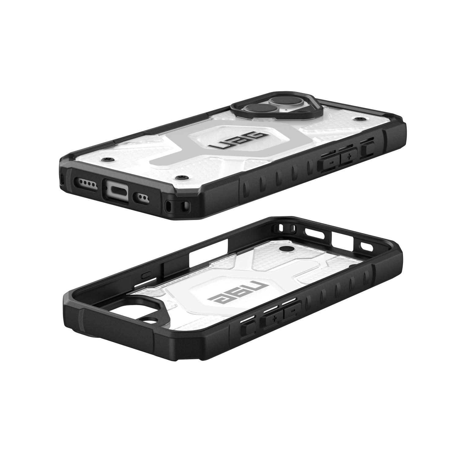 UAG Pathfinder Clear Magsafe Case - Apple iPhone 16 - Ice & Silver - Image 44