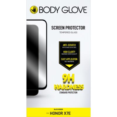 Body Glove Tempered Glass Screen Protector -HONOR X7e - Black Border