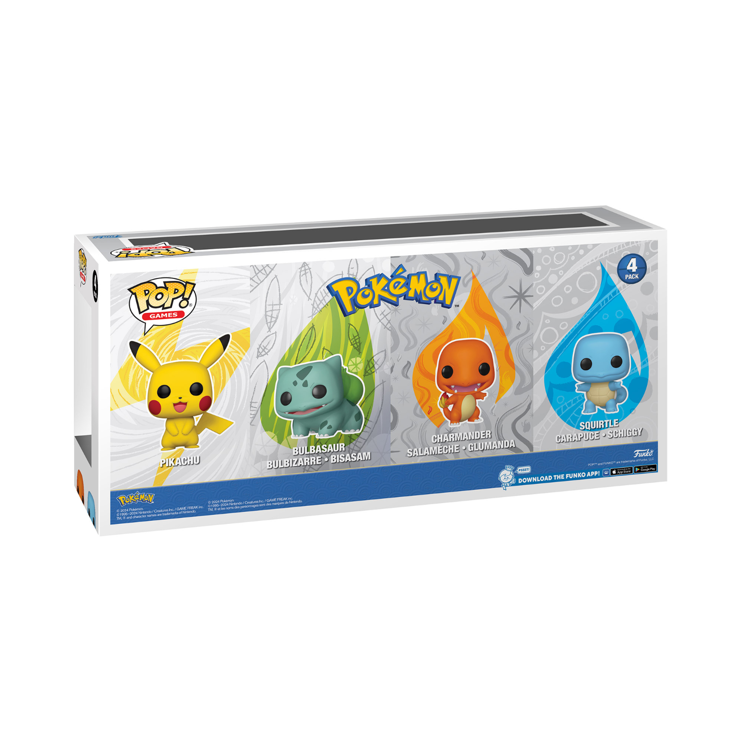 Funko Pop! Games: Pokemon - Pikachu / Bulbasaur / Charmander / Squirtle 4 Pack - Image 47